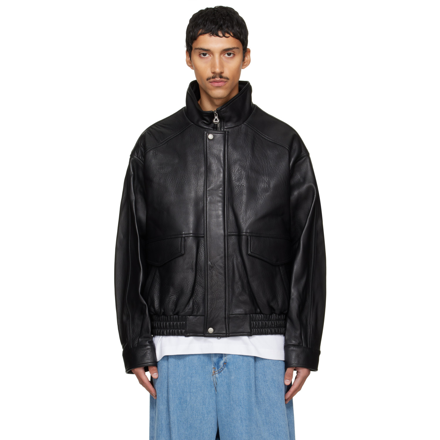 Solid Homme Black Grained Lambskin Jacket
