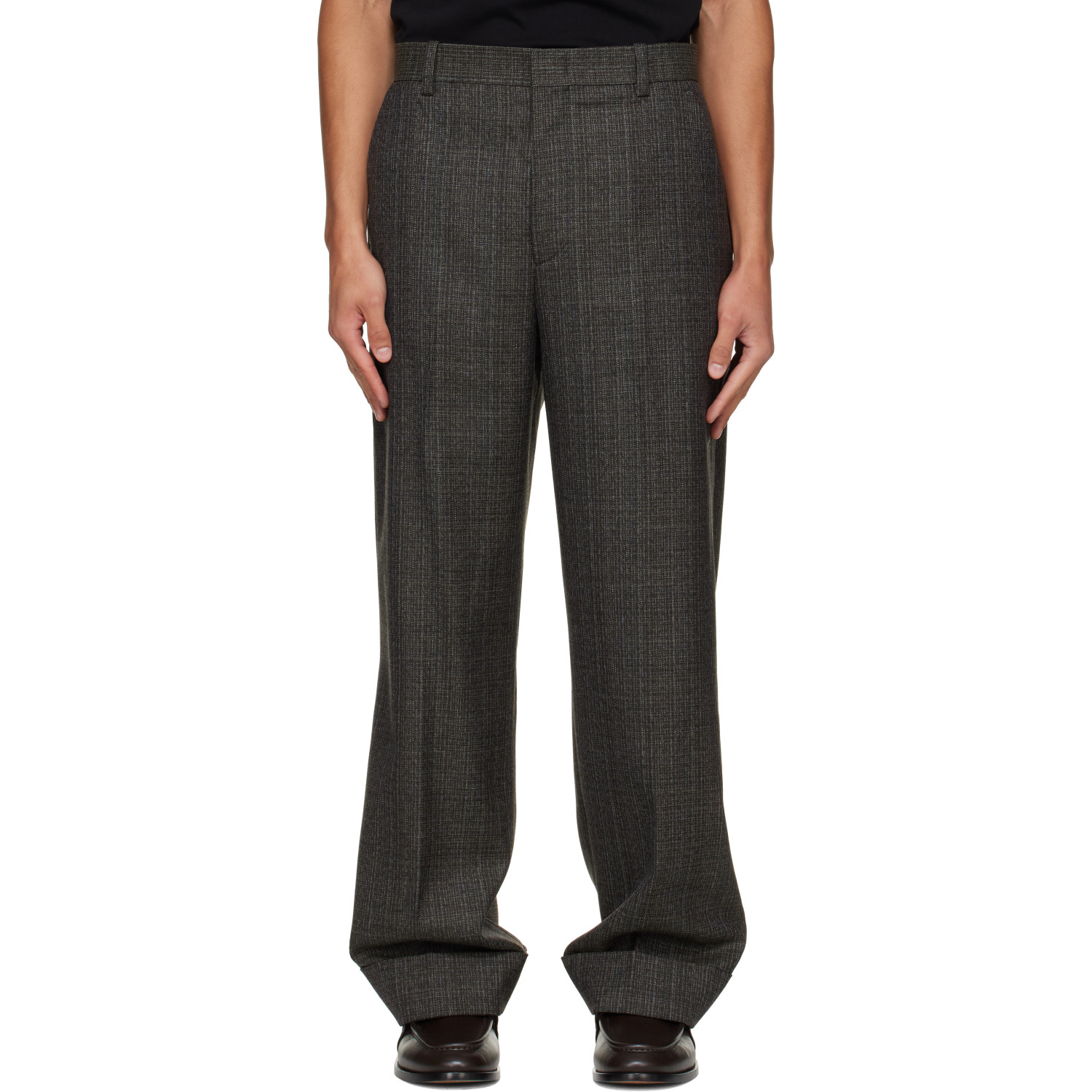 Solid Homme Brown Tweed Trousers