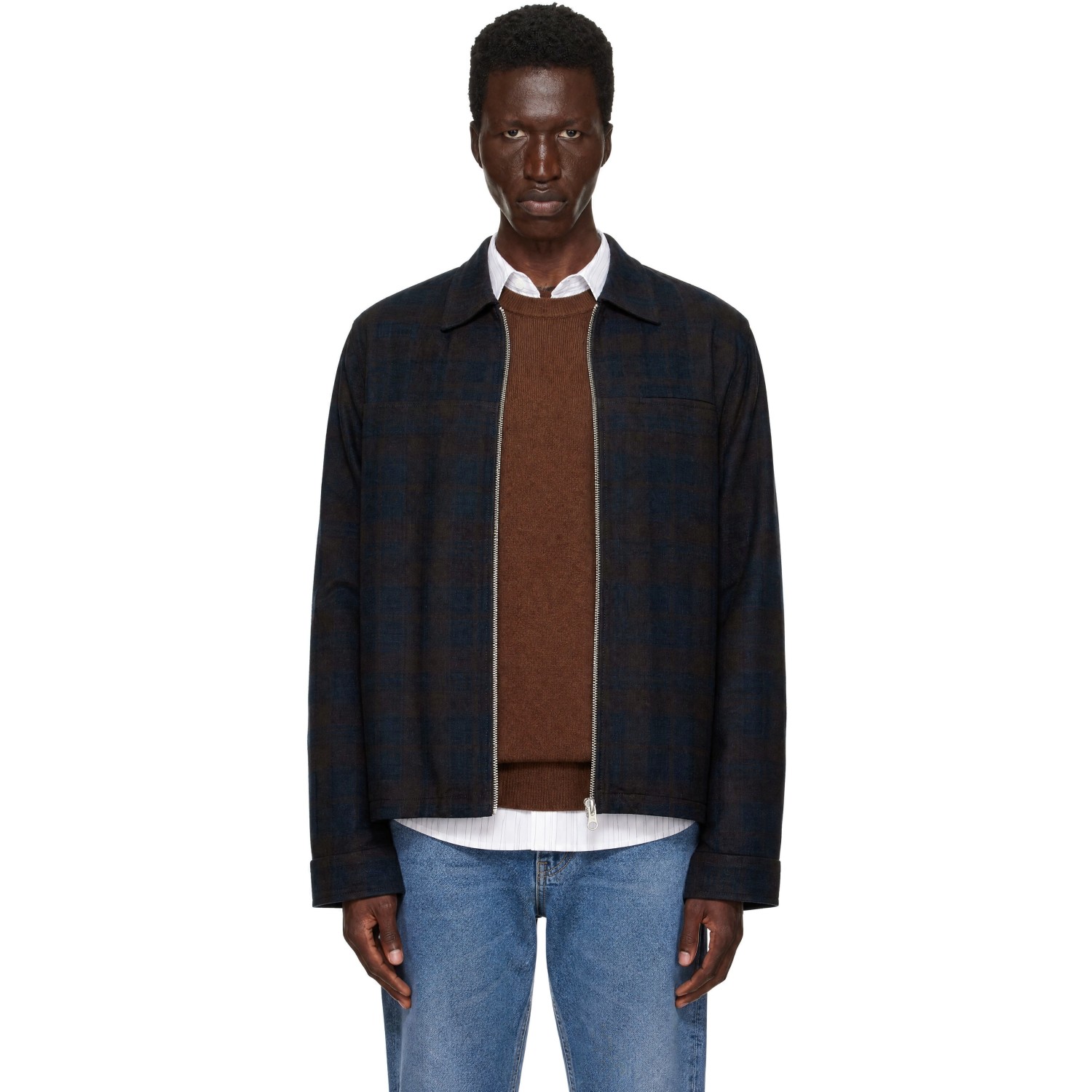 ANOTHER ASPECT Navy Another 3.0 Overshirt