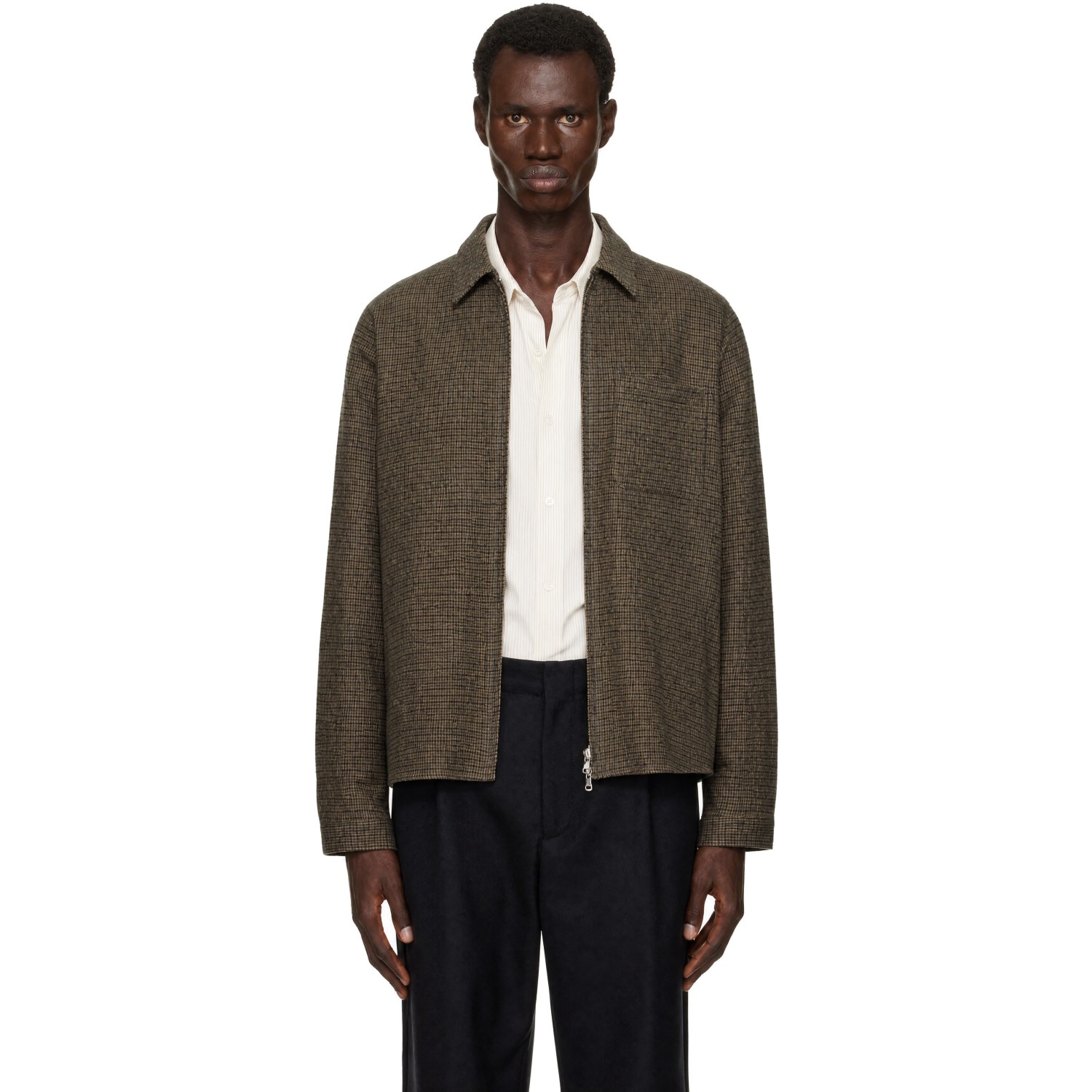 ANOTHER ASPECT Brown Another 1.0 Overshirt