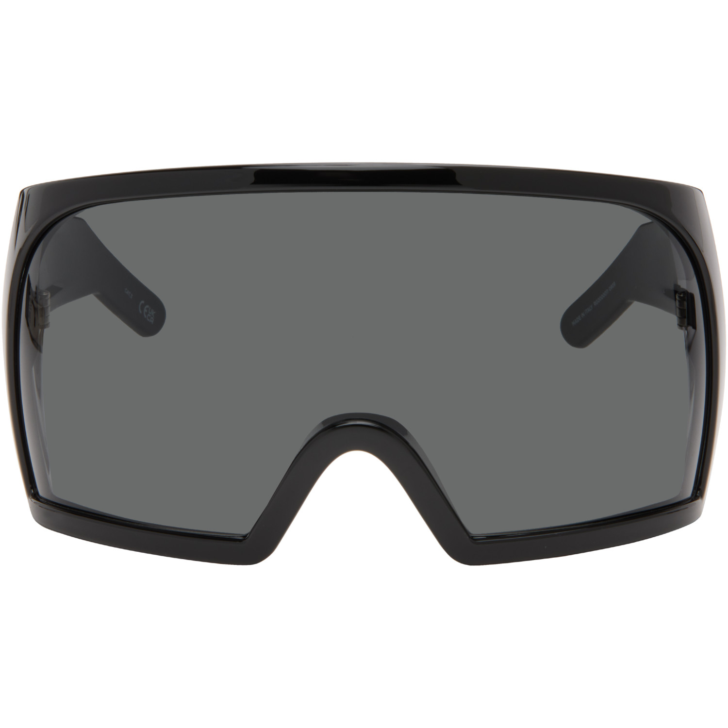 Rick Owens Black Kriester Shiny Sunglasses