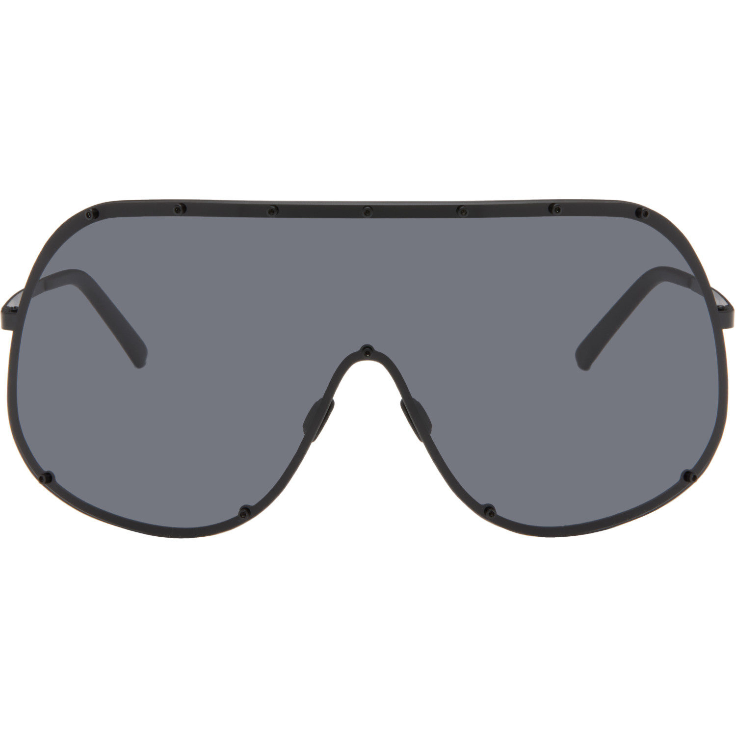 Rick Owens Black Shield Sunglasses