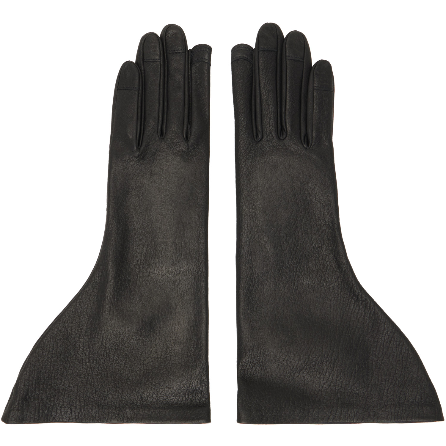 Rick Owens Black Tower Flared Gloves