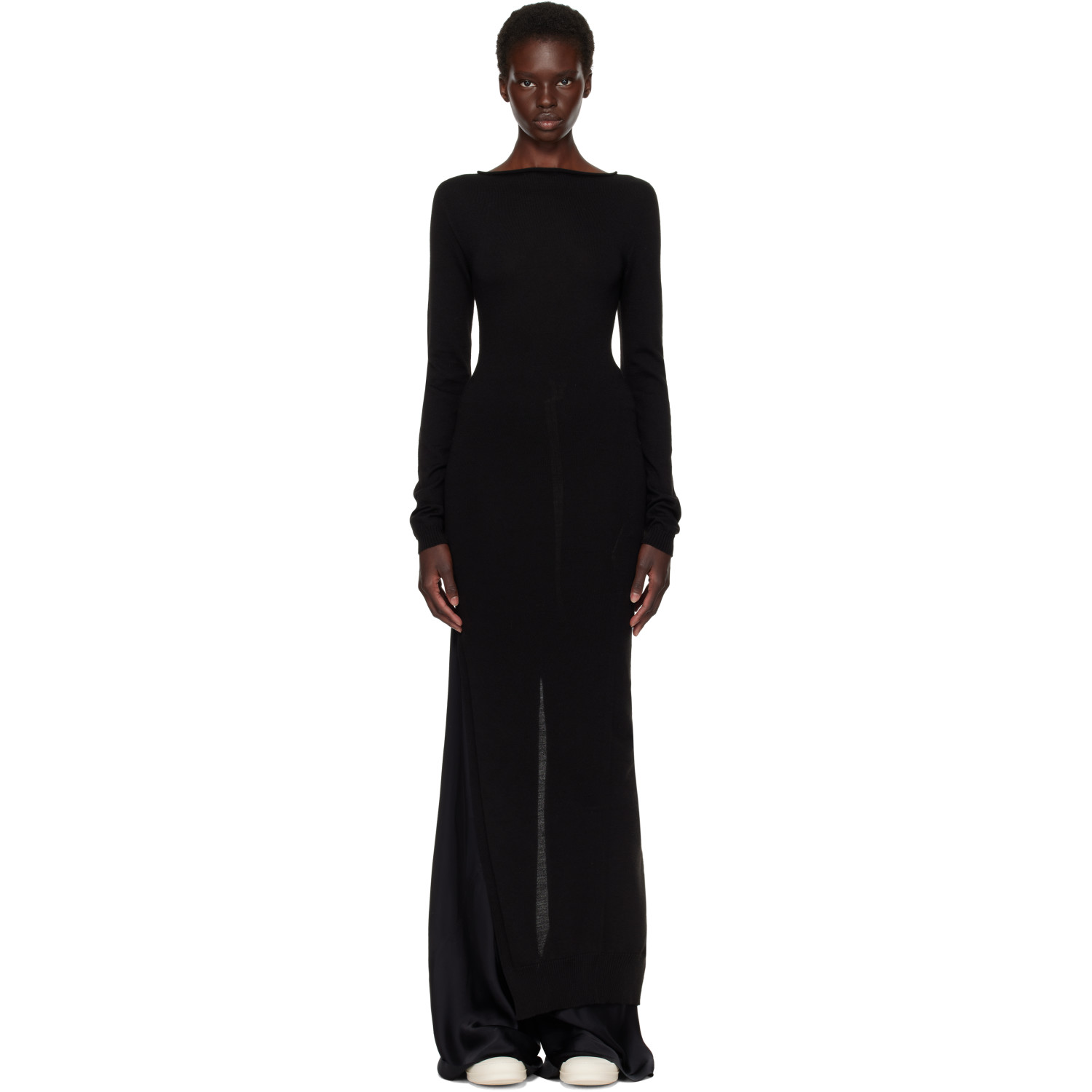 Rick Owens Black Tower Easy Long Top Midi Dress