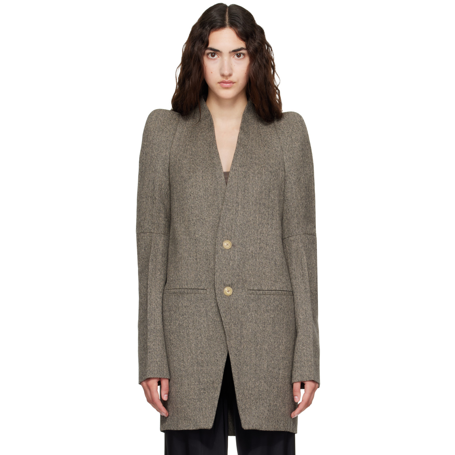 Rick Owens Gray Tower Metro Blazer