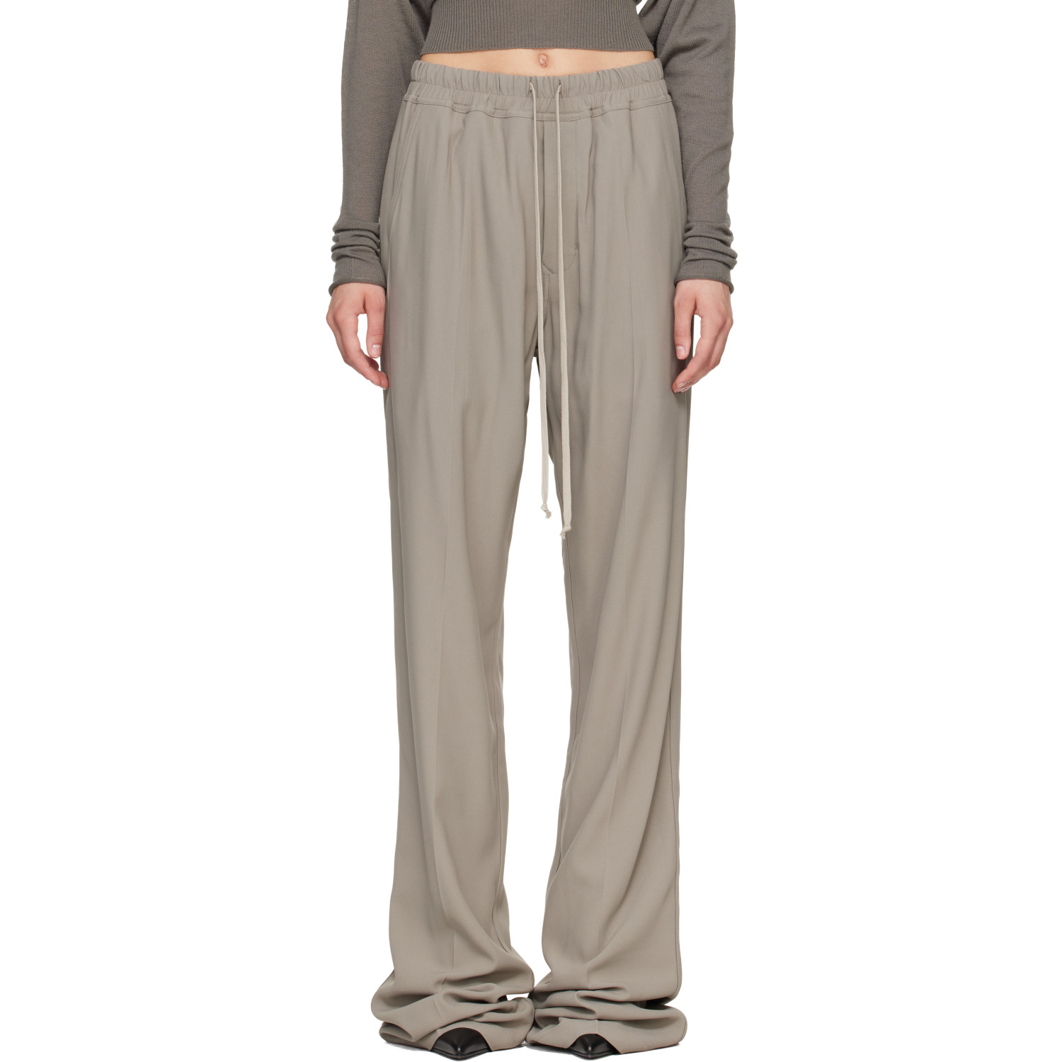 Rick Owens Taupe Tower Dietrich Drawstring Lounge Pants