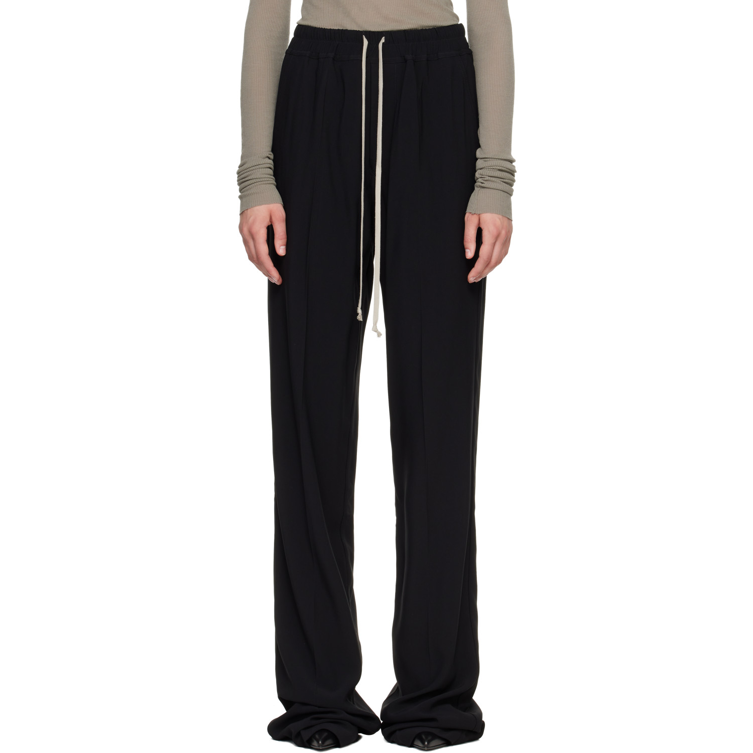 Rick Owens Black Tower Dietrich Drawstring Lounge Pants