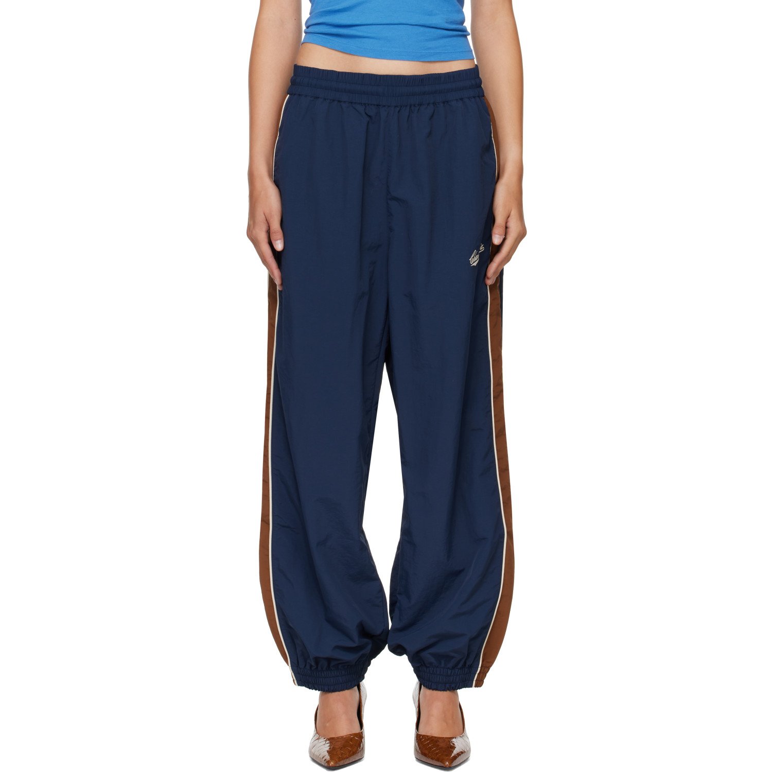 WILLY CHAVARRIA Navy 'Bad Boy' Track Pants