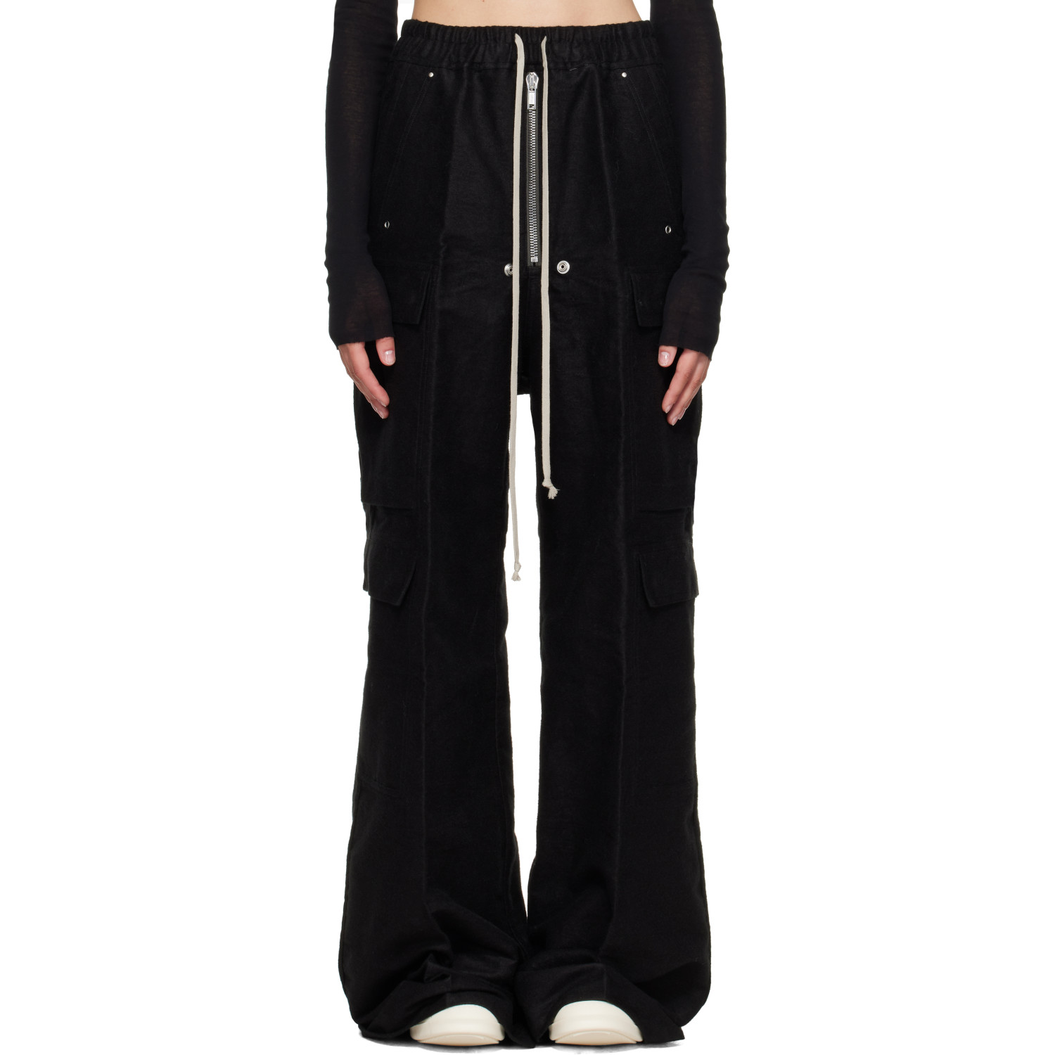 Rick Owens Black Tower Cargobelas Trousers