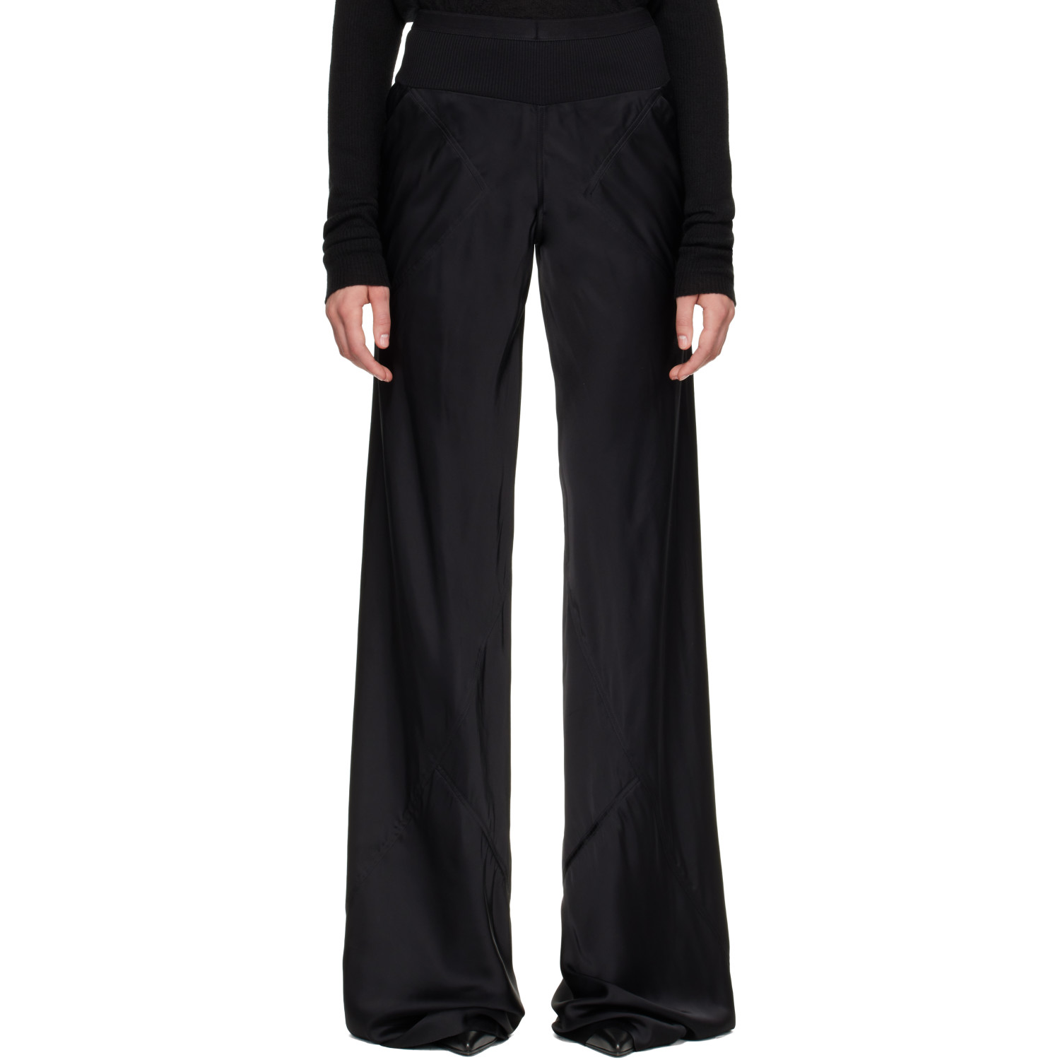Rick Owens Black Tower Bias Trousers