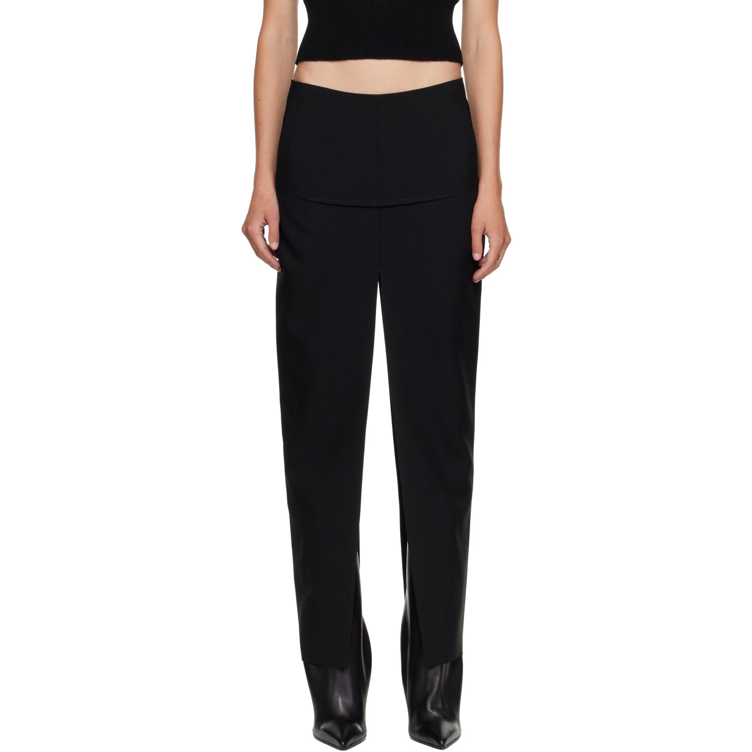 Rick Owens Black Tower Sliced Maxi Skirt