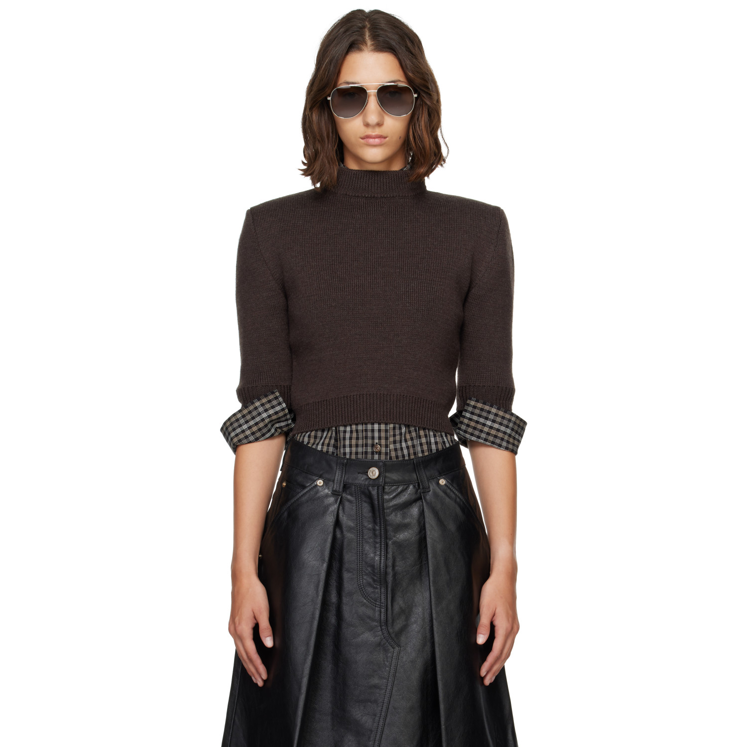 WILLY CHAVARRIA Brown Chavela Sweater