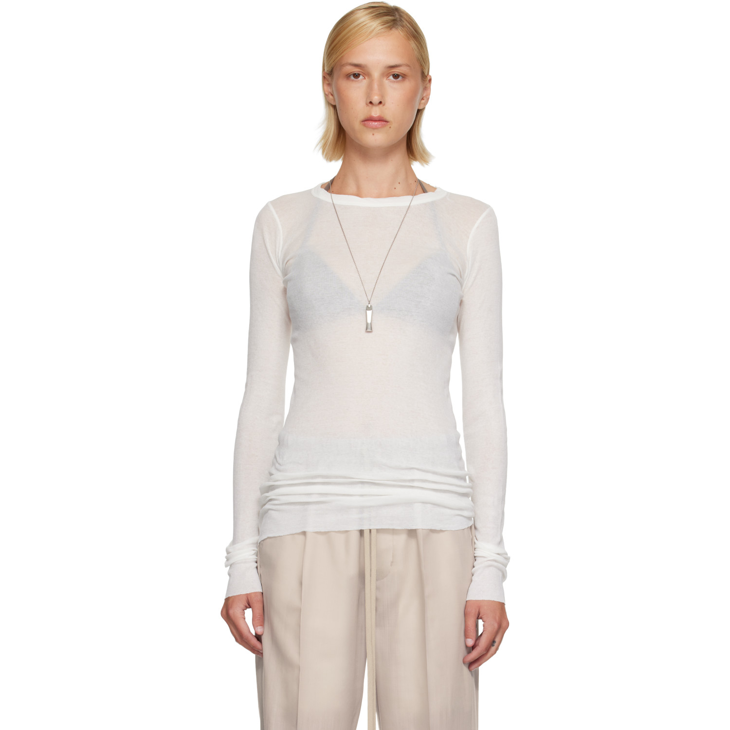Rick Owens Off-White Tower Rib LS T-shirt