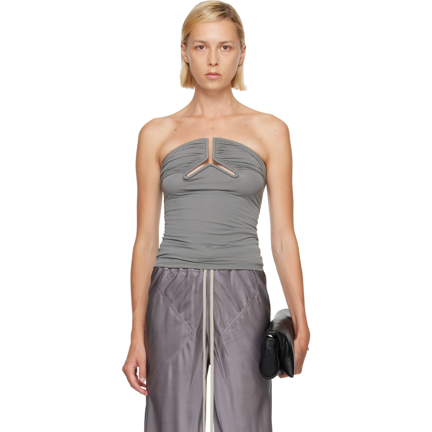 Rick Owens Gray Alannah Prong Bustier Top