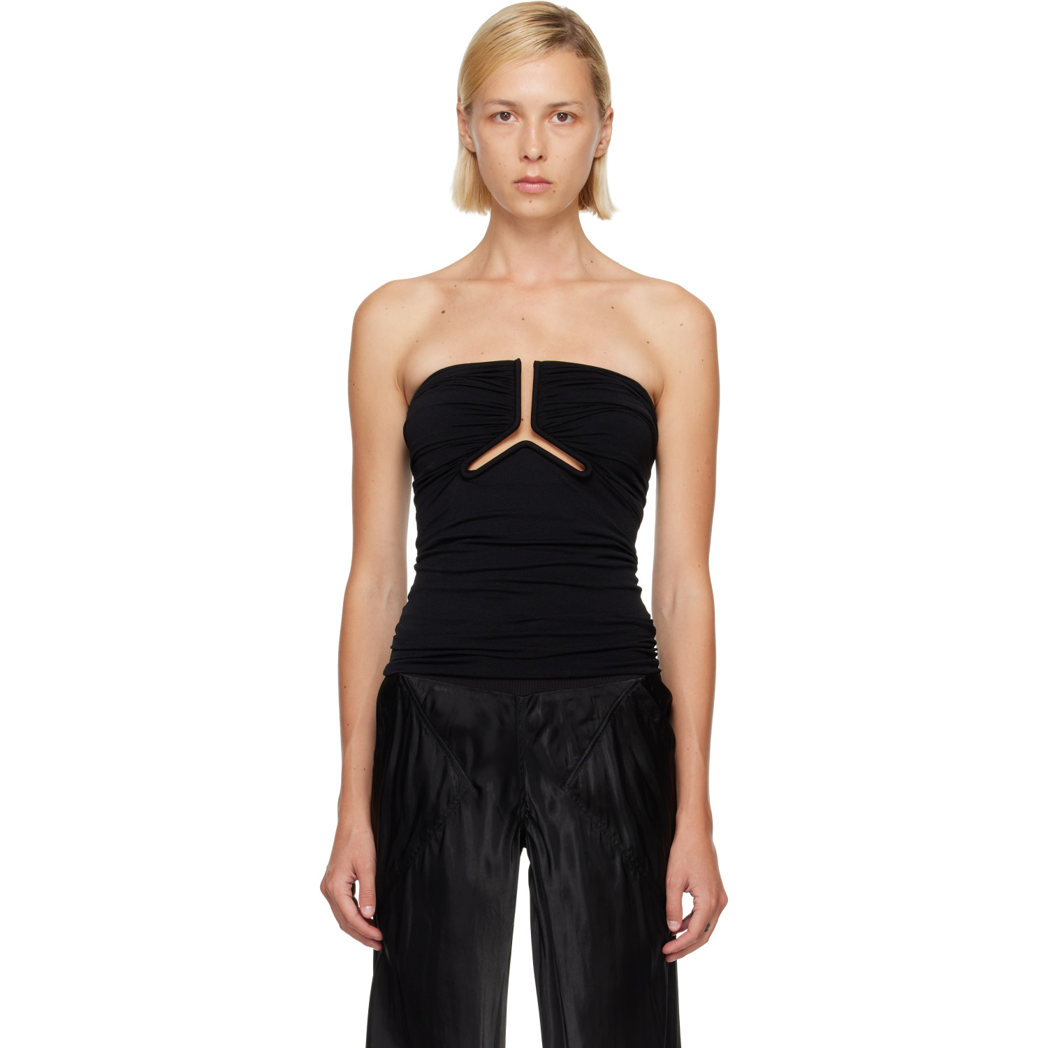 Rick Owens Black Alannah Prong Bustier Top