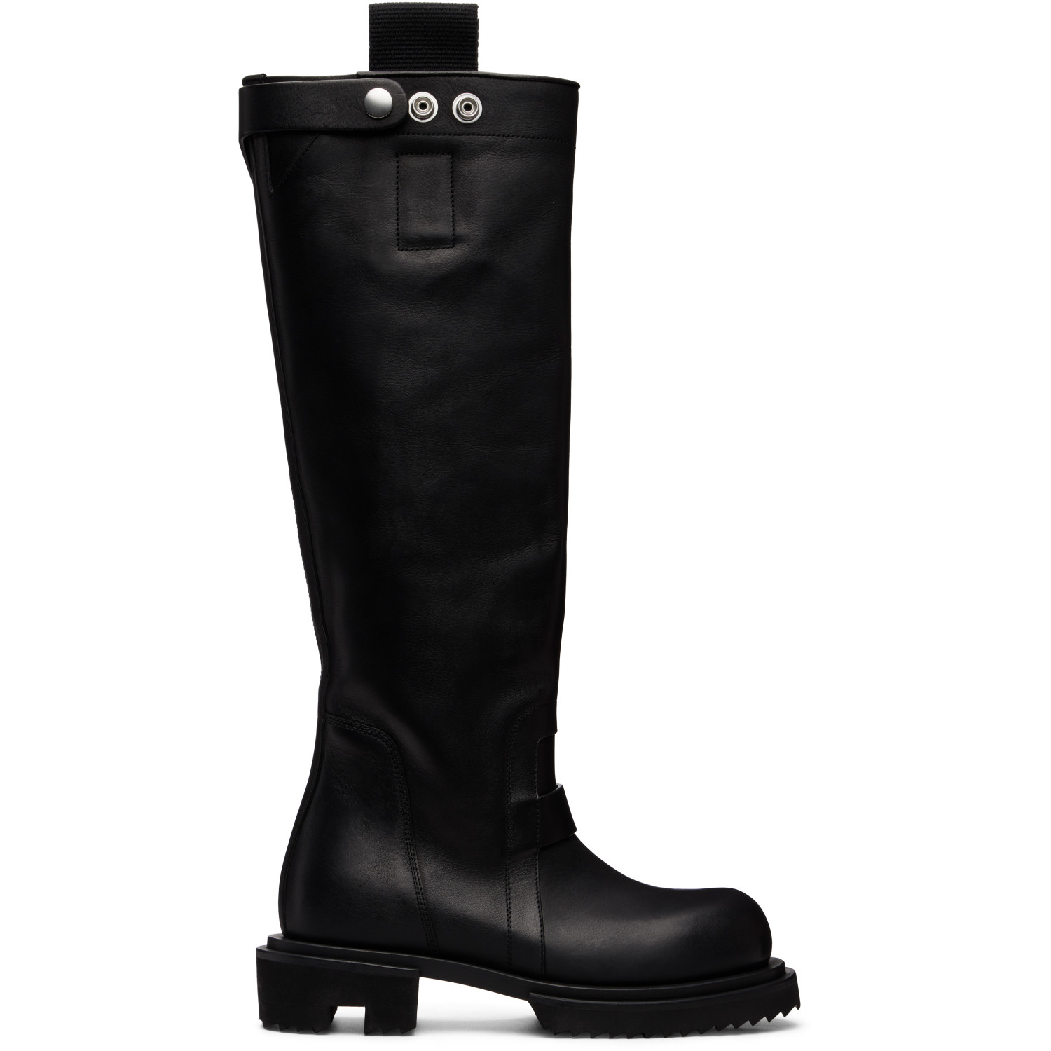 Rick Owens Black Tower Knee Pull-On Gabe Tall Boots