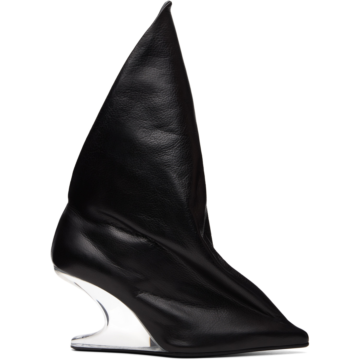 Rick Owens Black Tower Strutter Taco 8 Heeled Boots