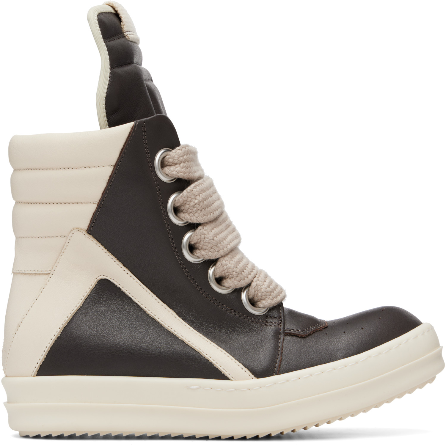 Rick Owens Brown Tower Jumbolace Geobasket Sneakers