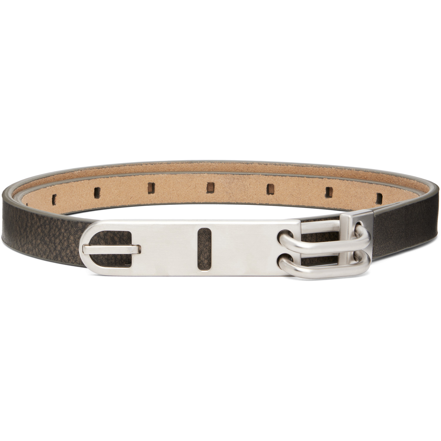 Rick Owens Gray Tower Tongue Belt