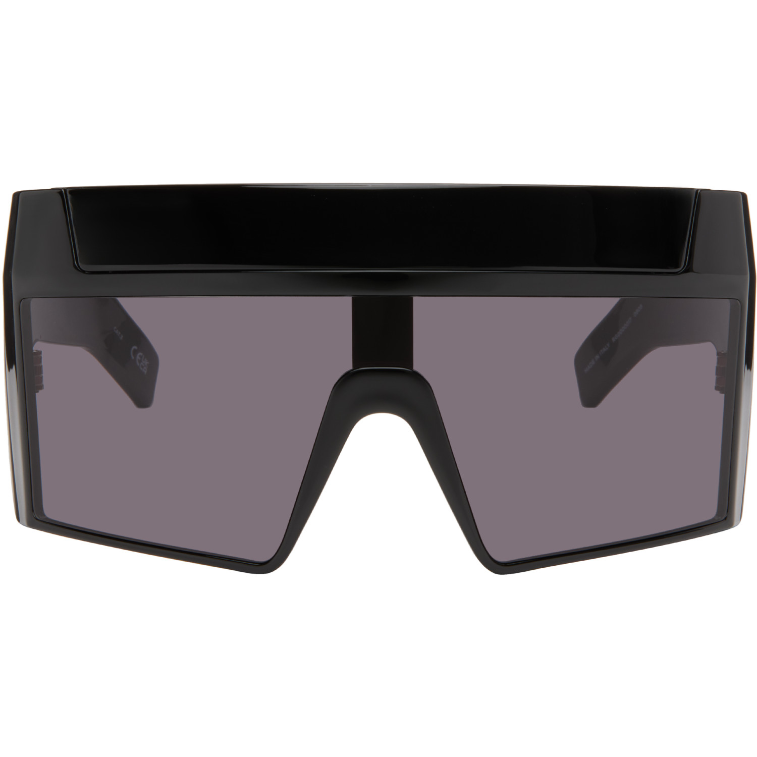 Rick Owens Black SUICIDE Edition Rev Shiny Sunglasses