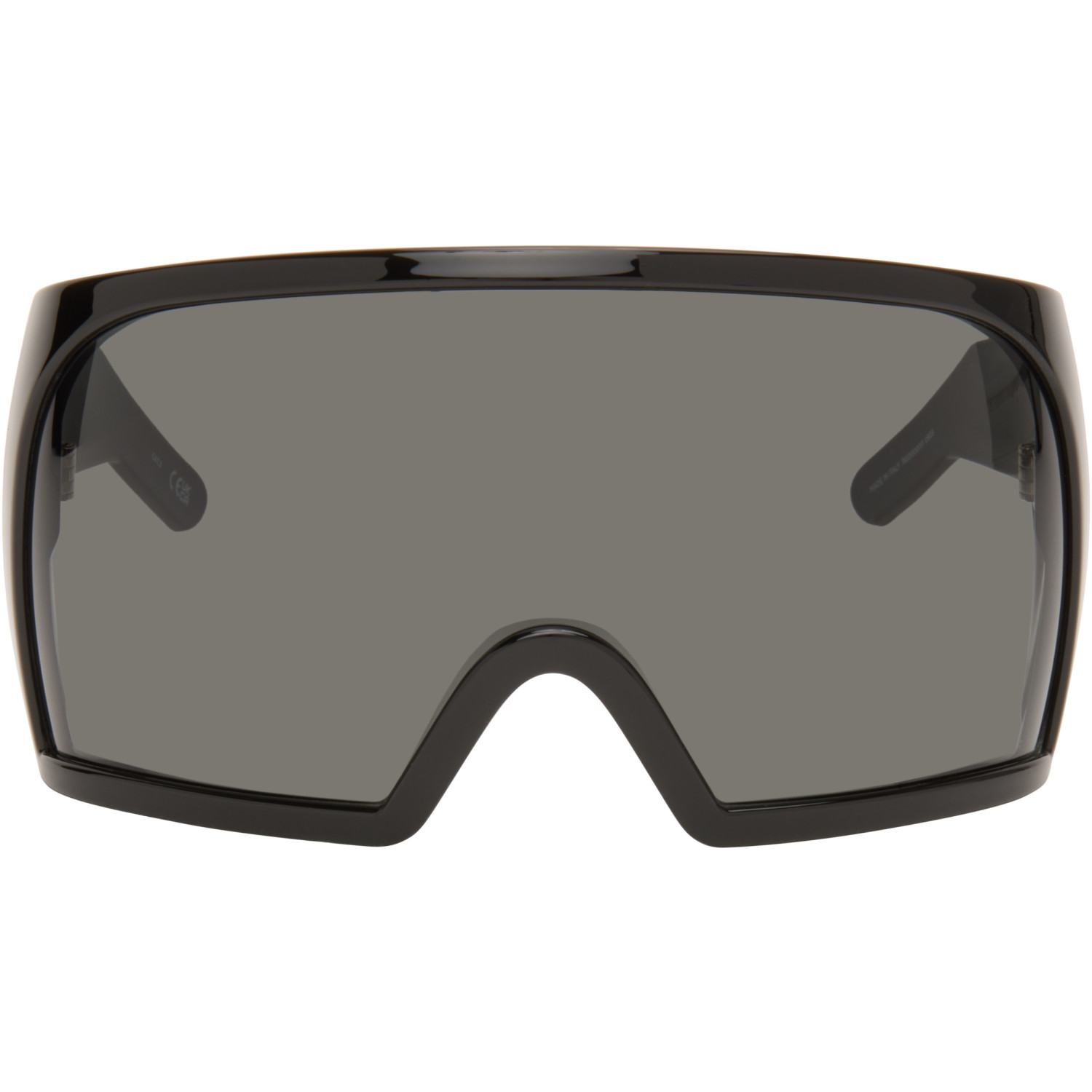 Rick Owens Black Kriester Shiny Sunglasses