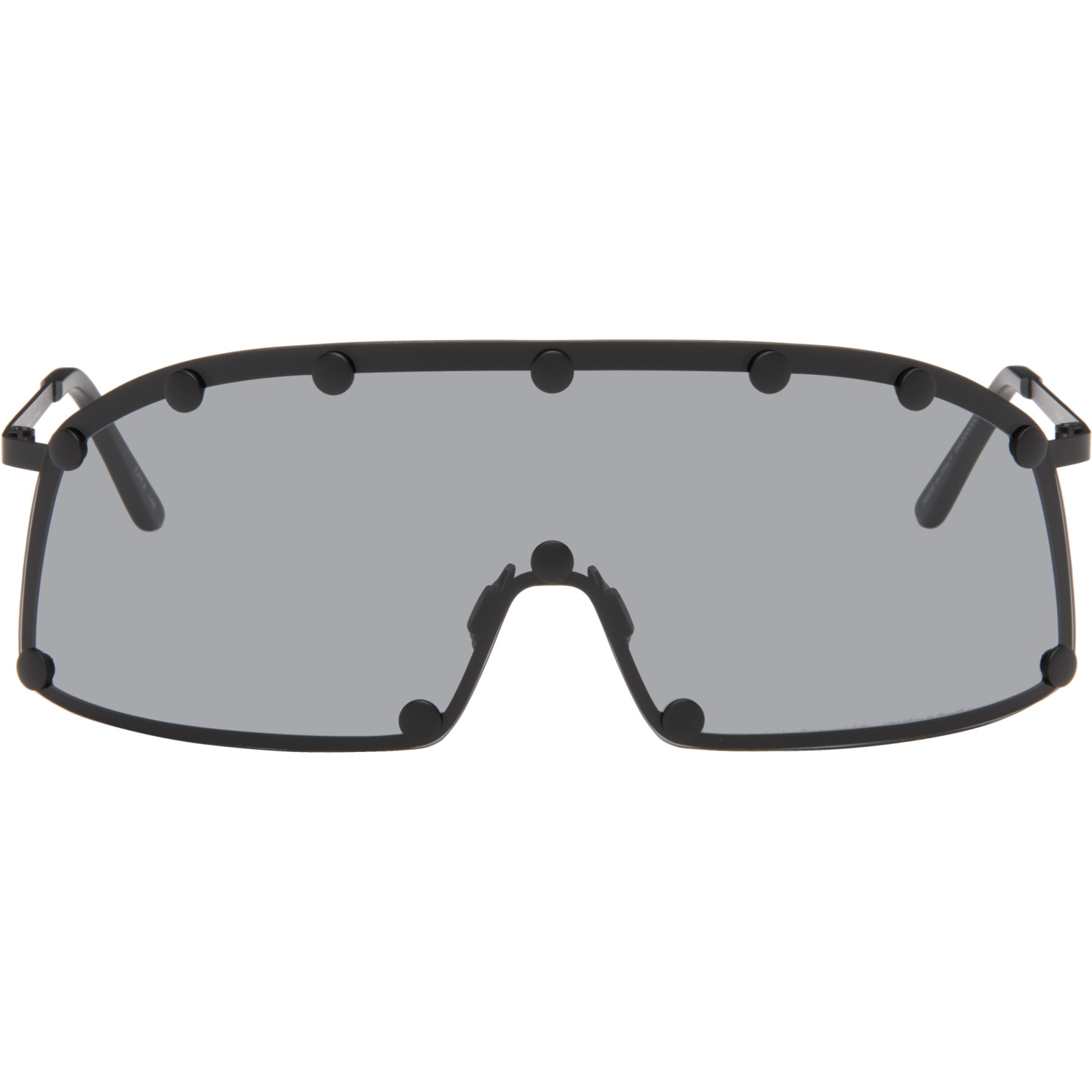 Rick Owens Black Tower Shielding Sunglasses