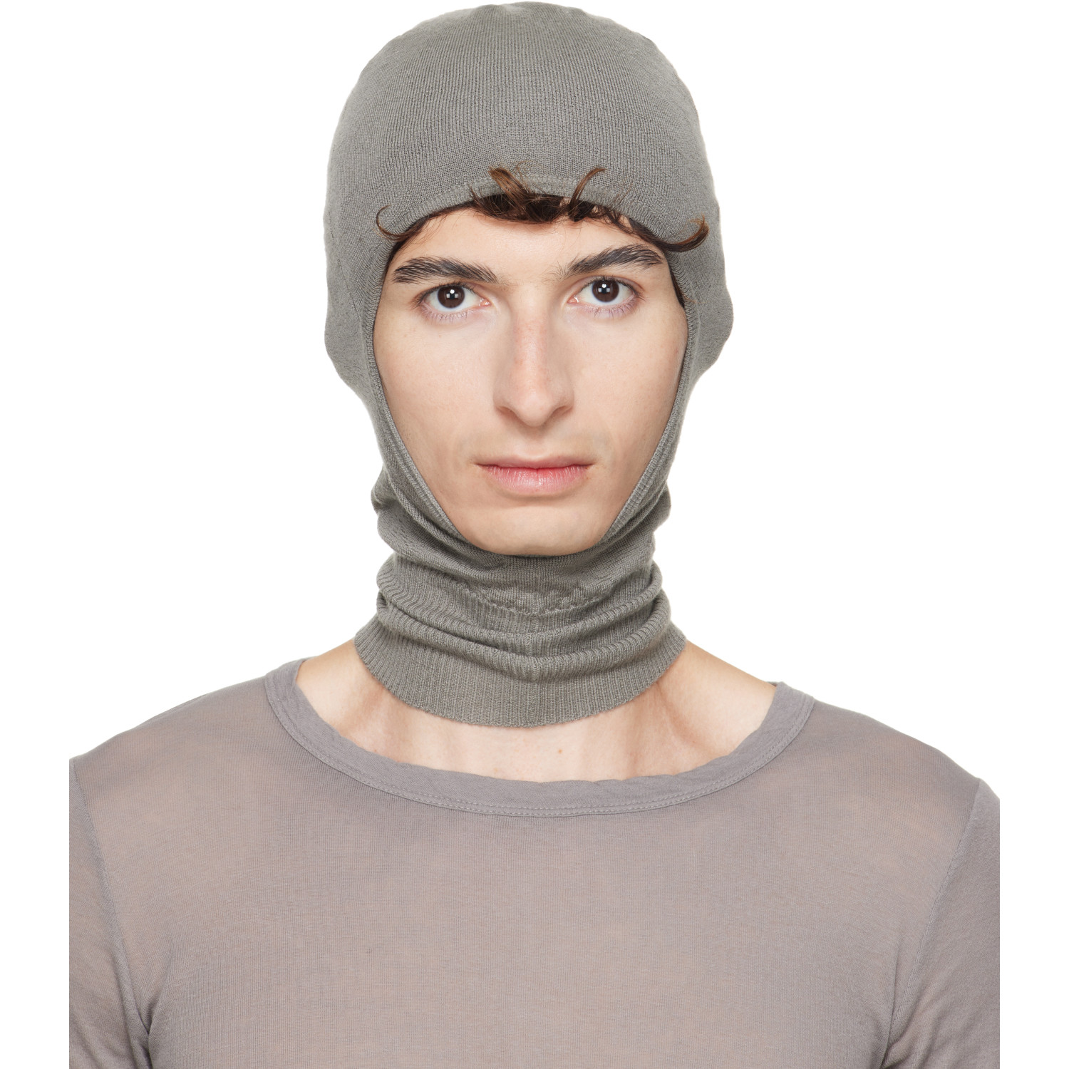 Rick Owens Taupe Tower Skull Balaclava