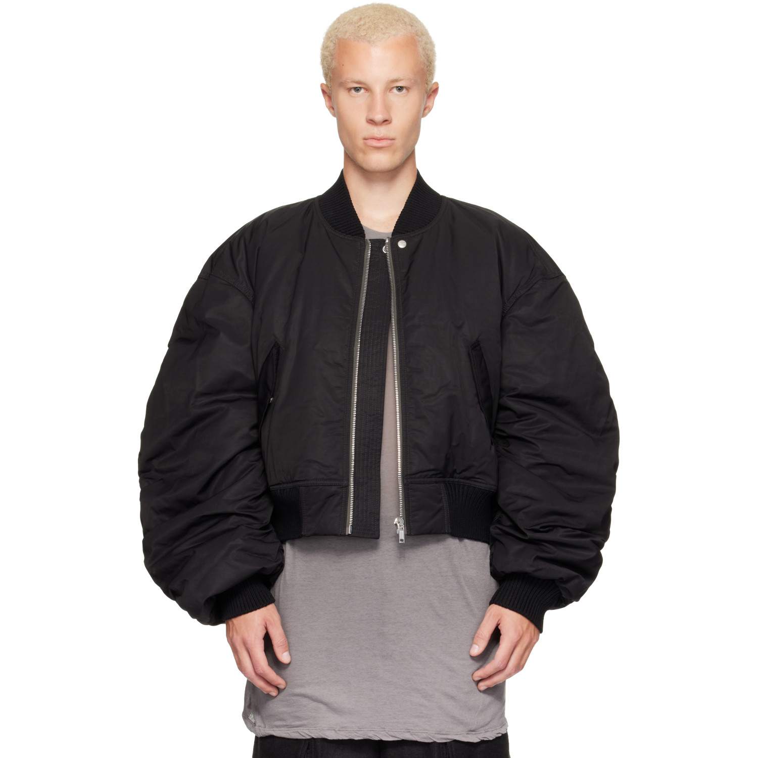 Rick Owens Black Tower Secchia Down Flight Jacket