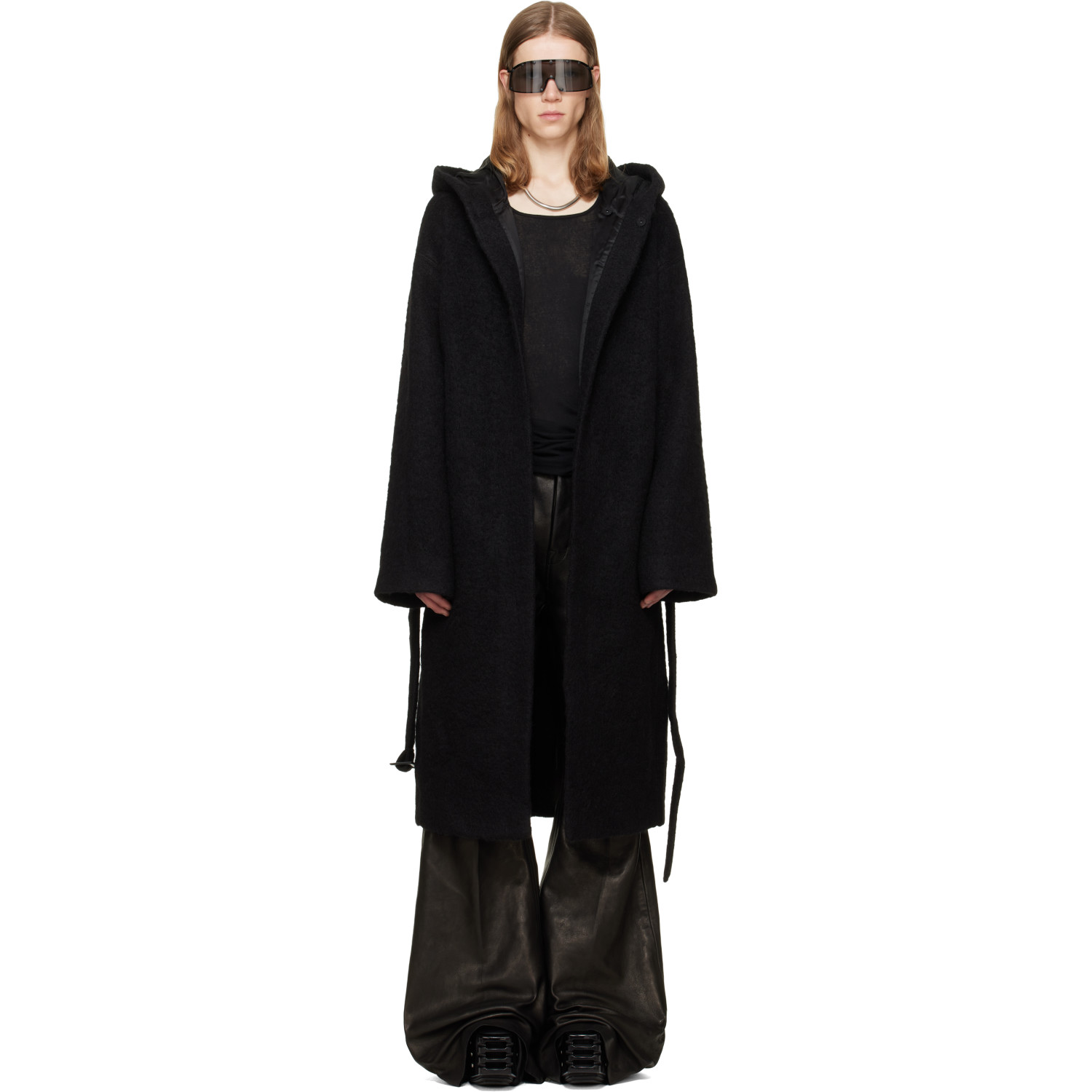 Rick Owens Black Tower Coat
