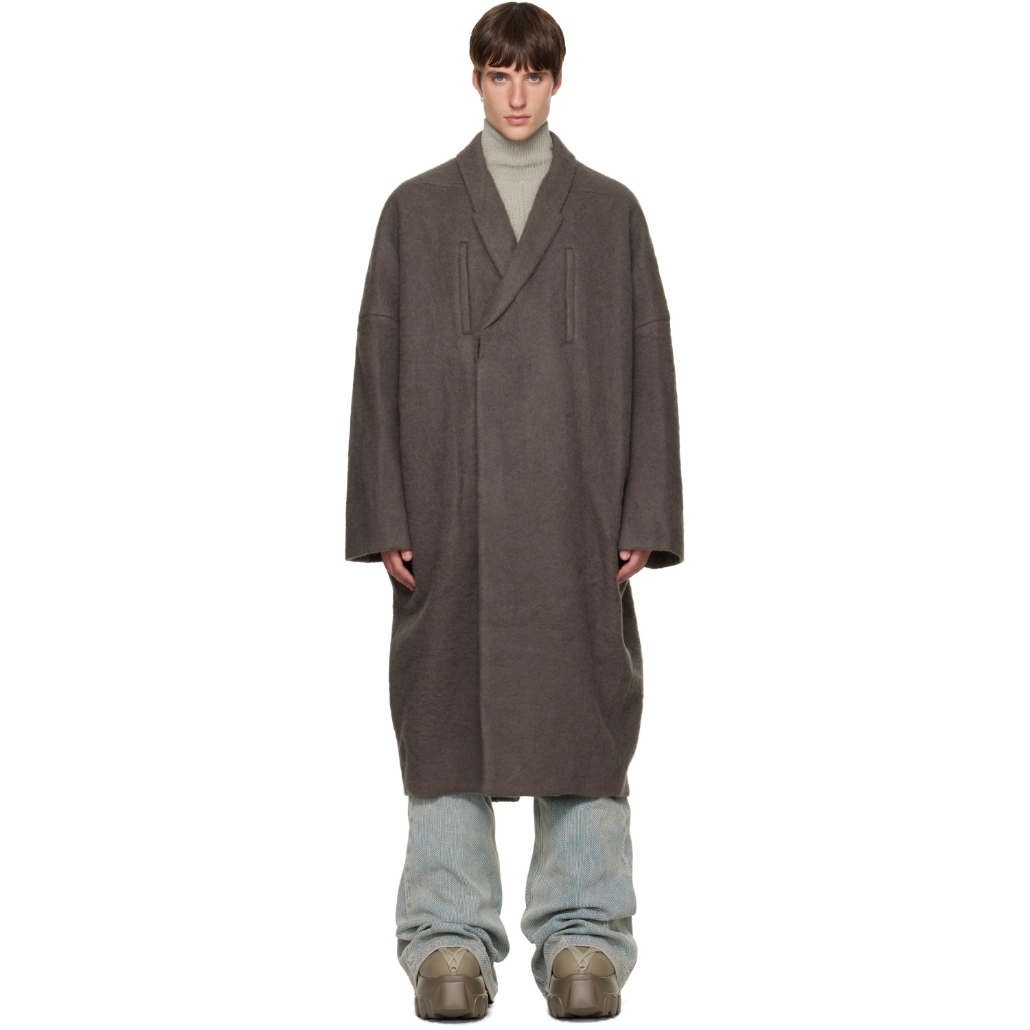 Rick Owens Gray Tower Poiret Coat