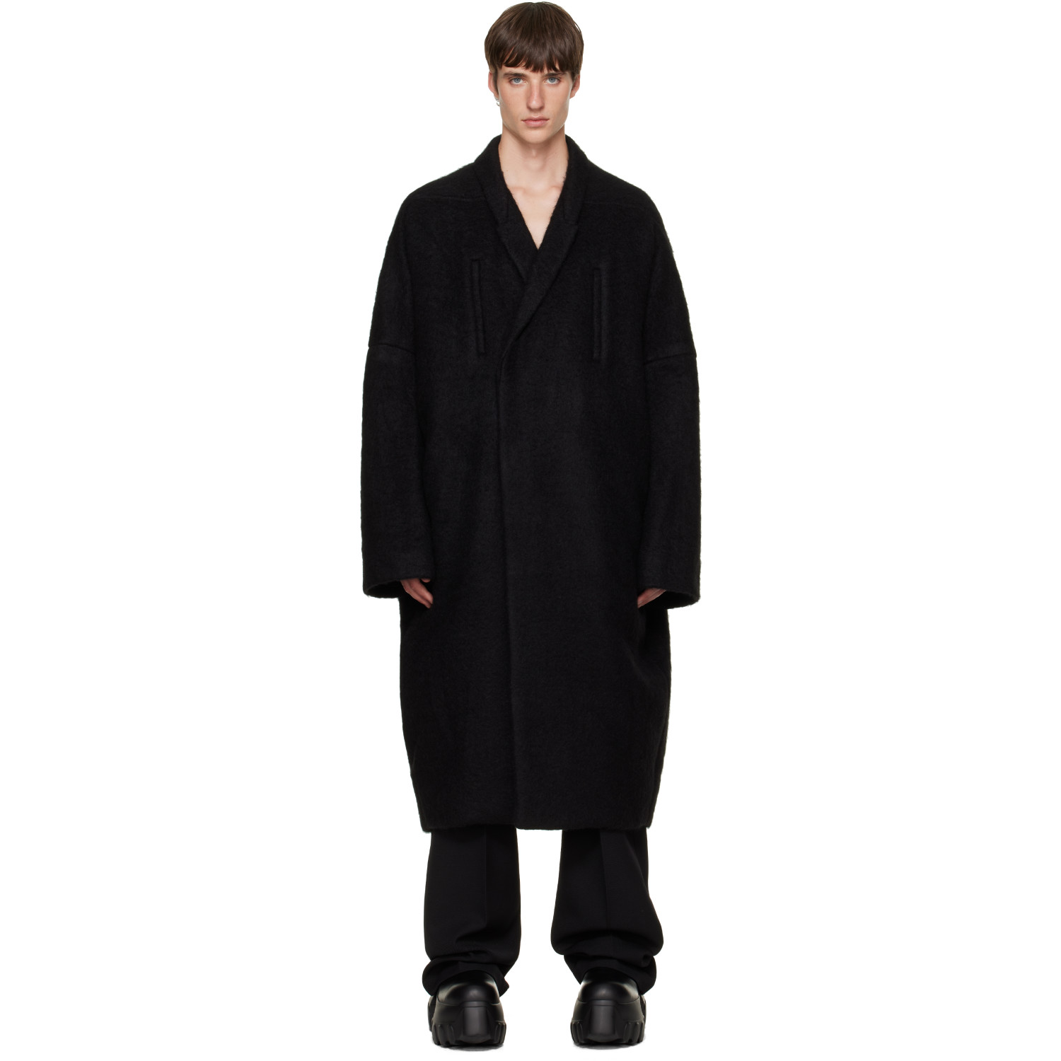 Rick Owens Black Tower Poiret Coat