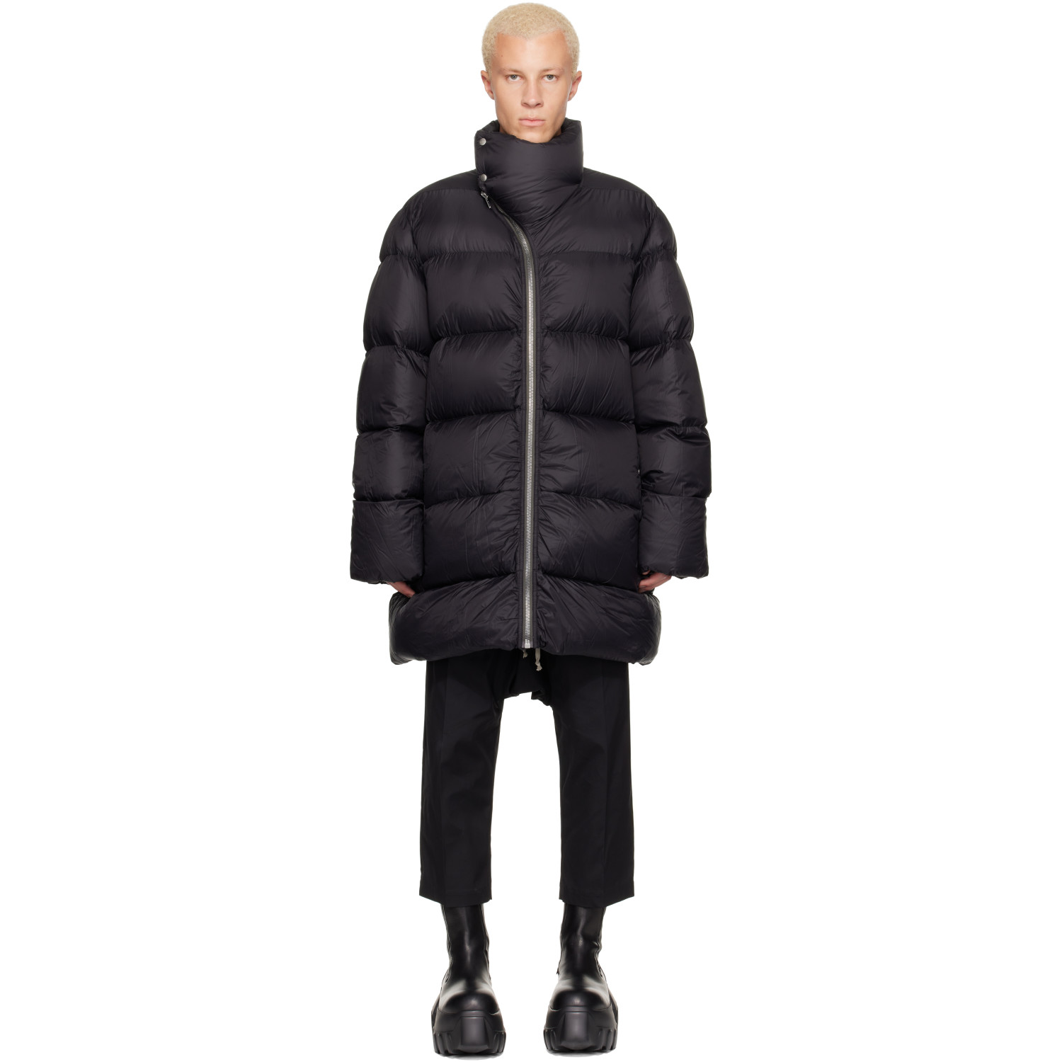 Rick Owens Black Tower Turtle Down Coat