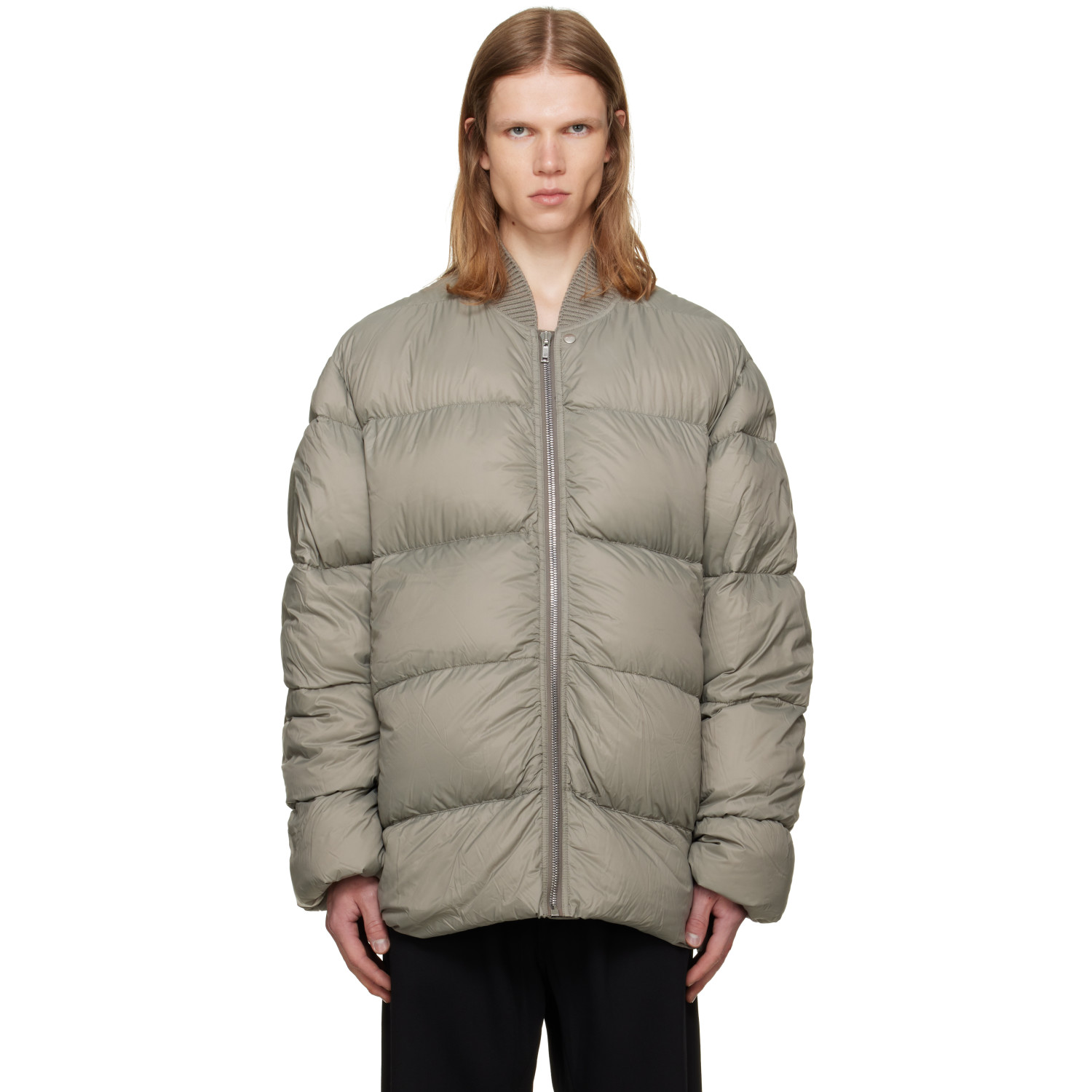 Rick Owens Gray Tower Classic Down Flight Jacket