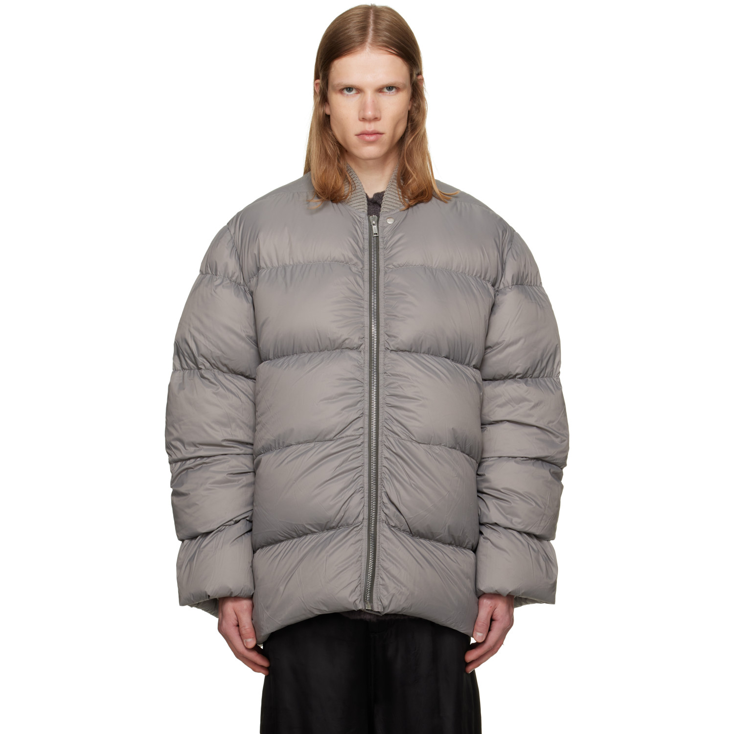 Rick Owens Taupe Tower Classic Flight Down Jacket