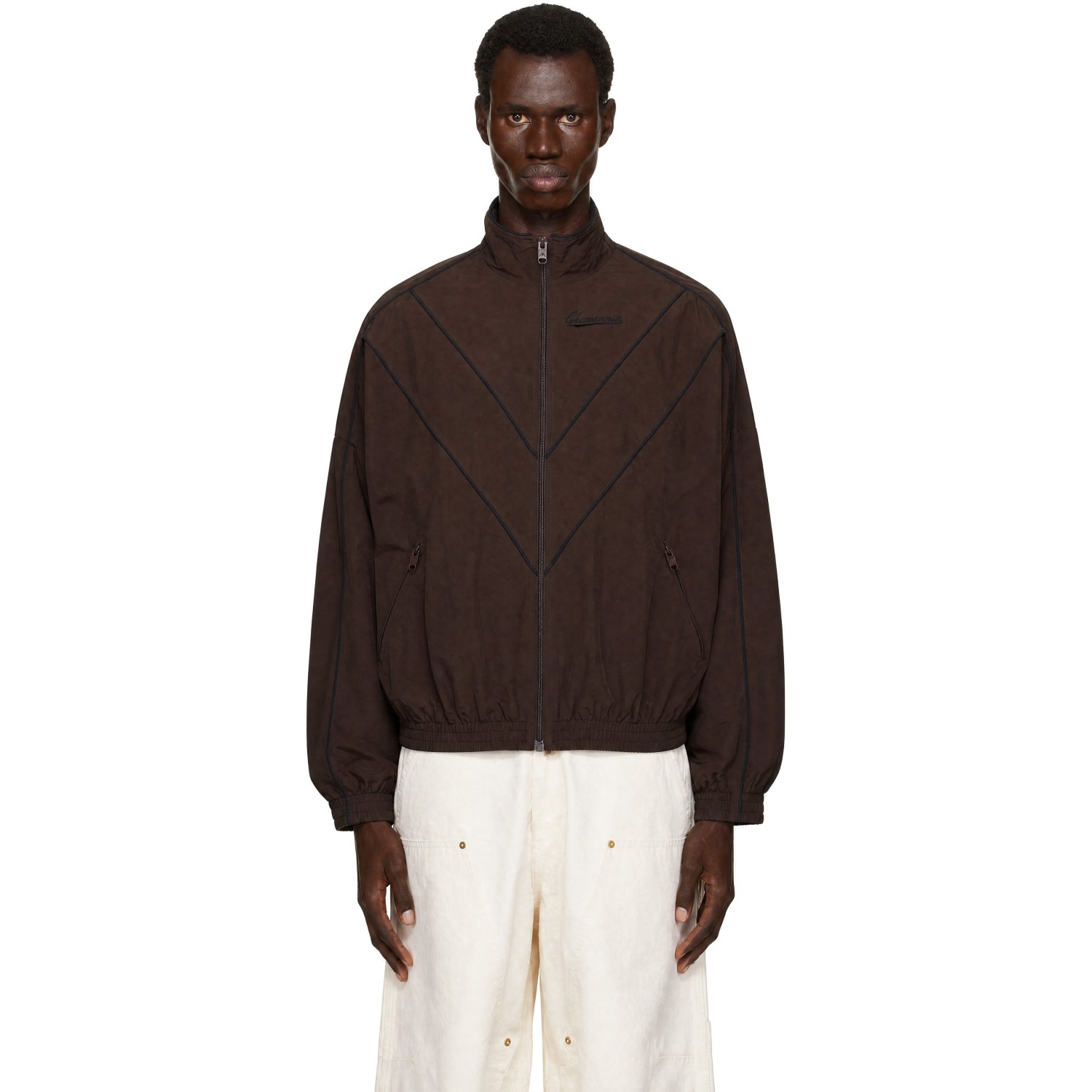 WILLY CHAVARRIA Brown 'Bad Boy' Track Jacket