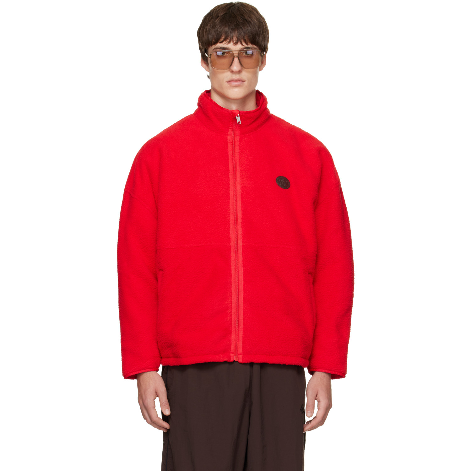 WILLY CHAVARRIA Red Reversible 'Willy' Fleece Jacket