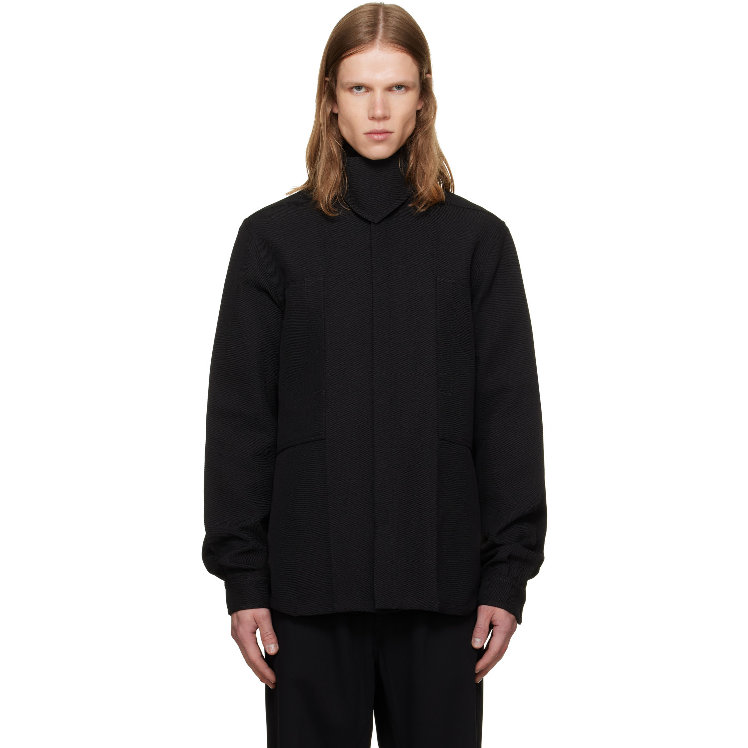 Rick Owens Black Tower Outershirt Jacket