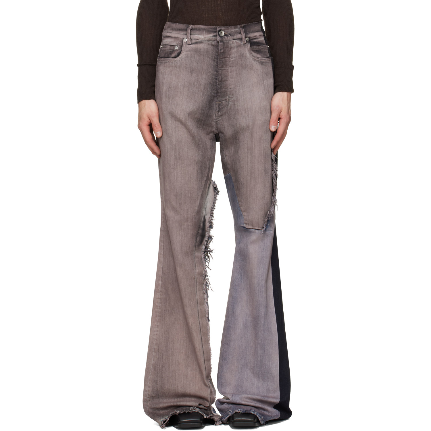 Rick Owens Pink Tower Bolan Bootcut Jeans