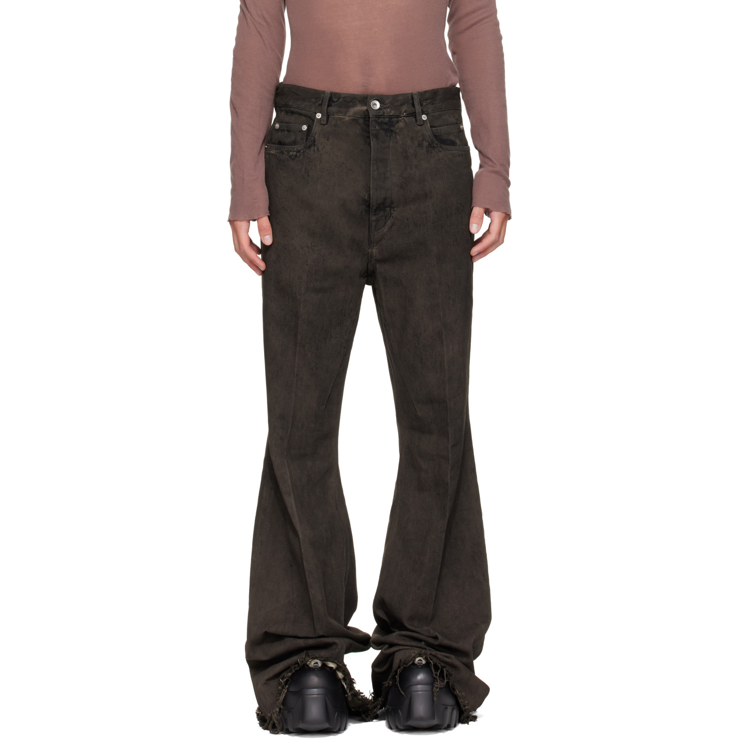 Rick Owens Gray Tower Bolan Bootcut Jeans