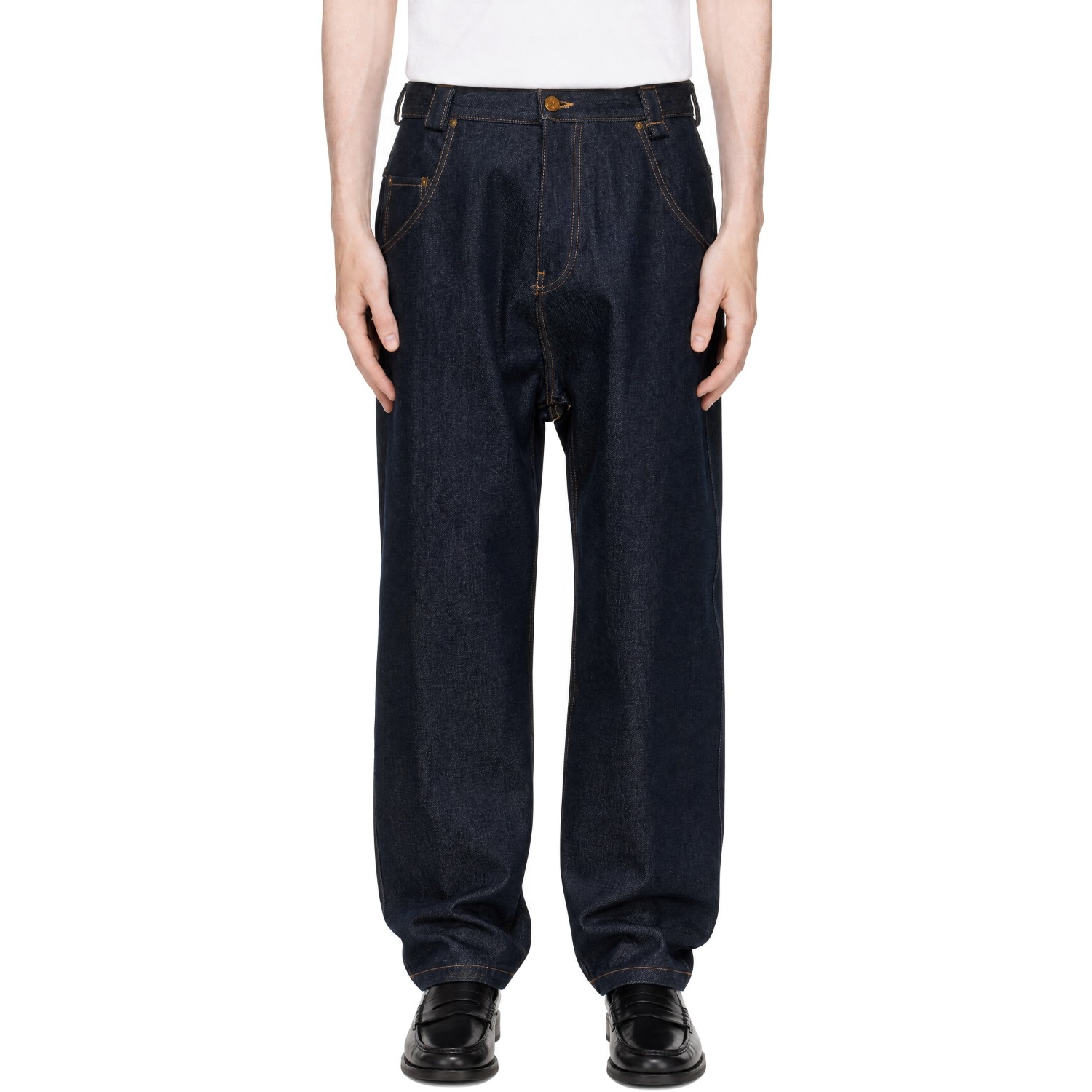 WILLY CHAVARRIA Navy 'True Bad Boy' Denim Jeans