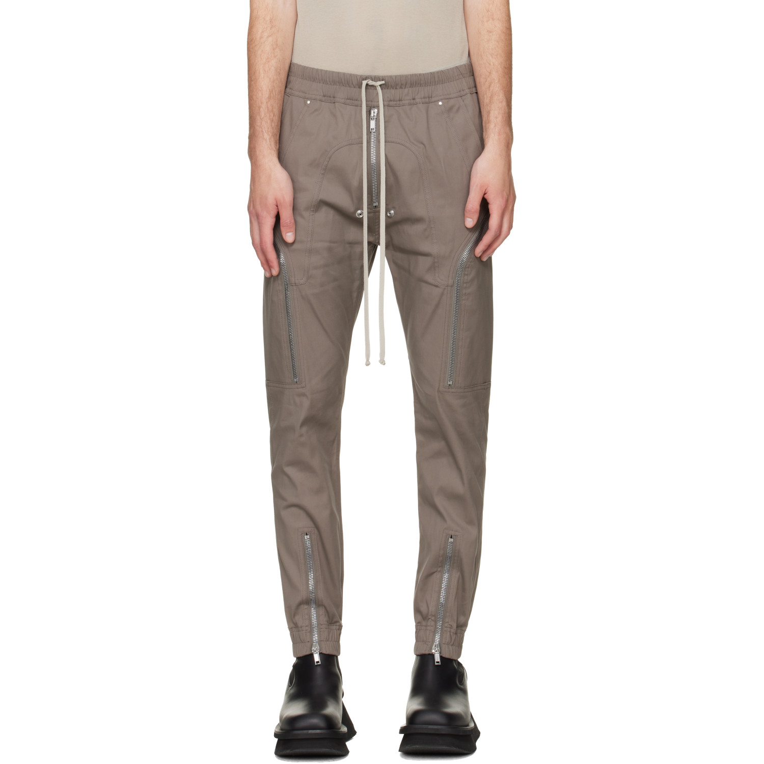 Rick Owens Gray Tower Heizer Cargo Pants