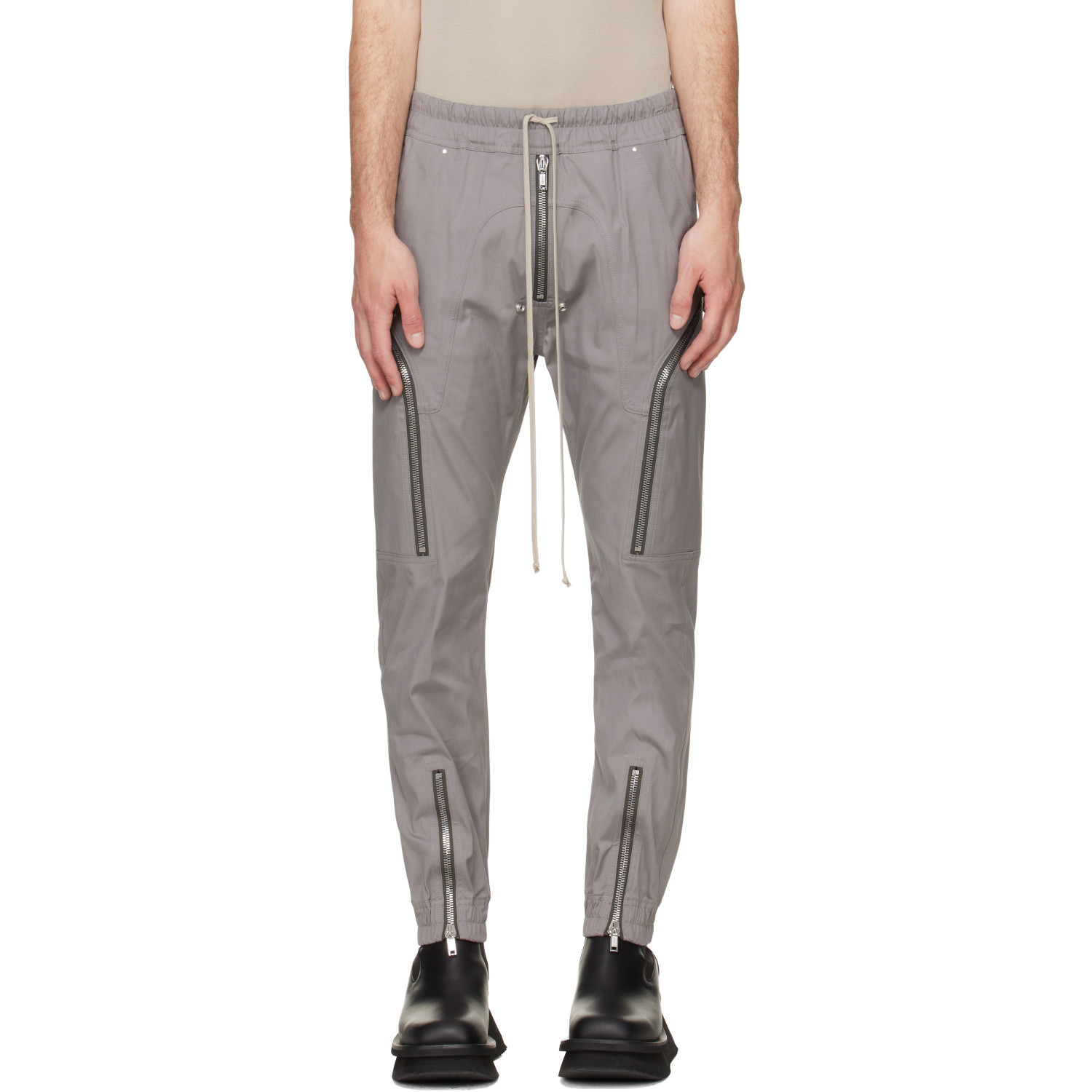 Rick Owens Gray Tower Heizer Cargo Pants