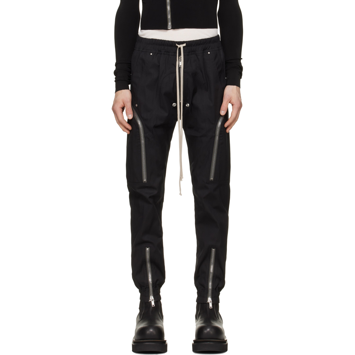 Rick Owens Black Tower Heizer Cargo Pants