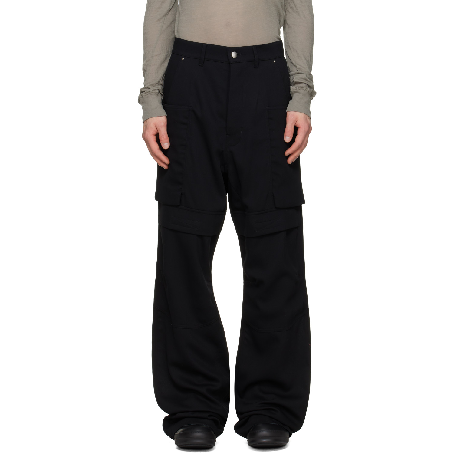 Rick Owens Black Tower Stefan Cargo Pants