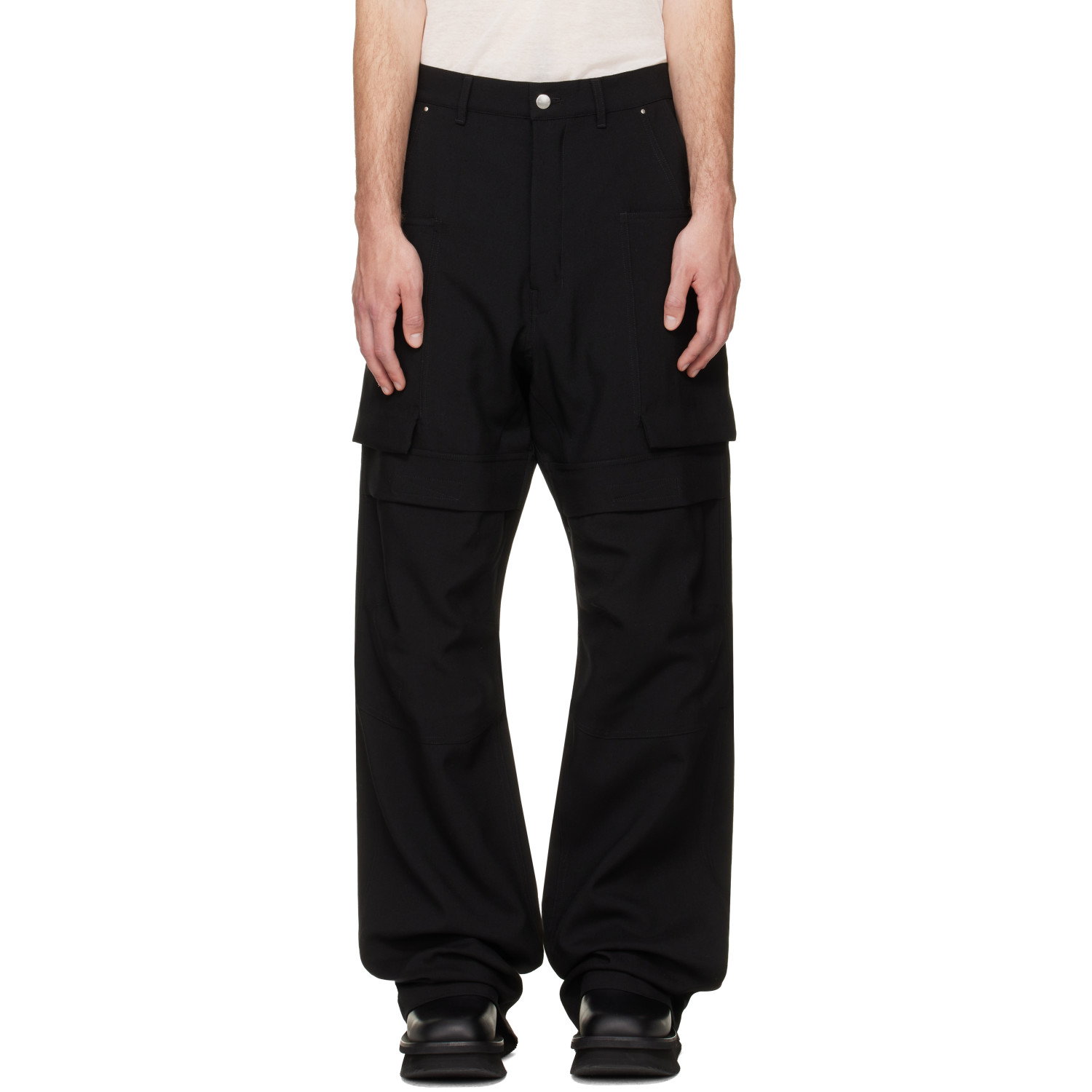 Rick Owens Black Tower Stefan Cargo Pants