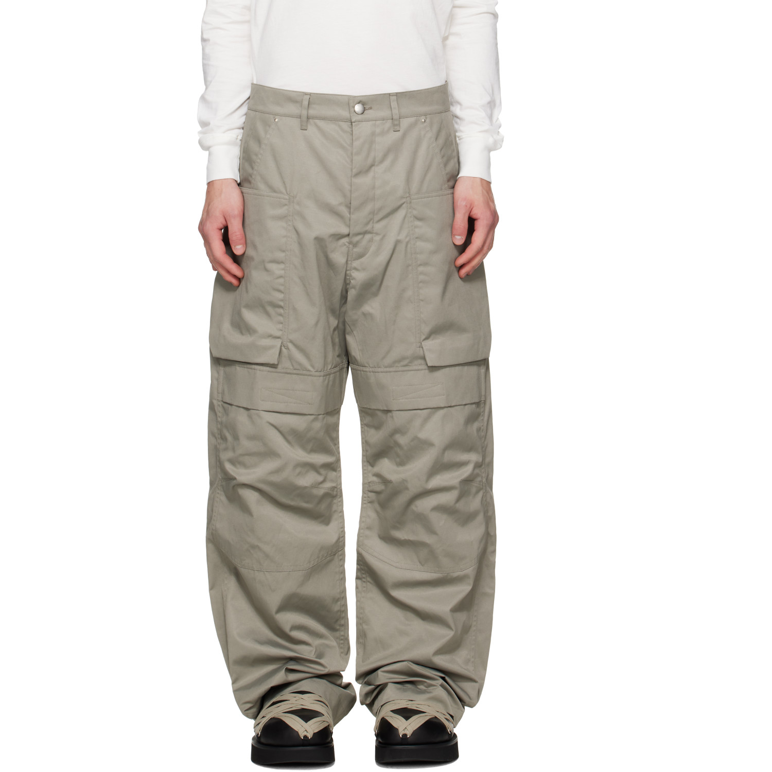 Rick Owens Gray Tower Stefan Cargo Pants