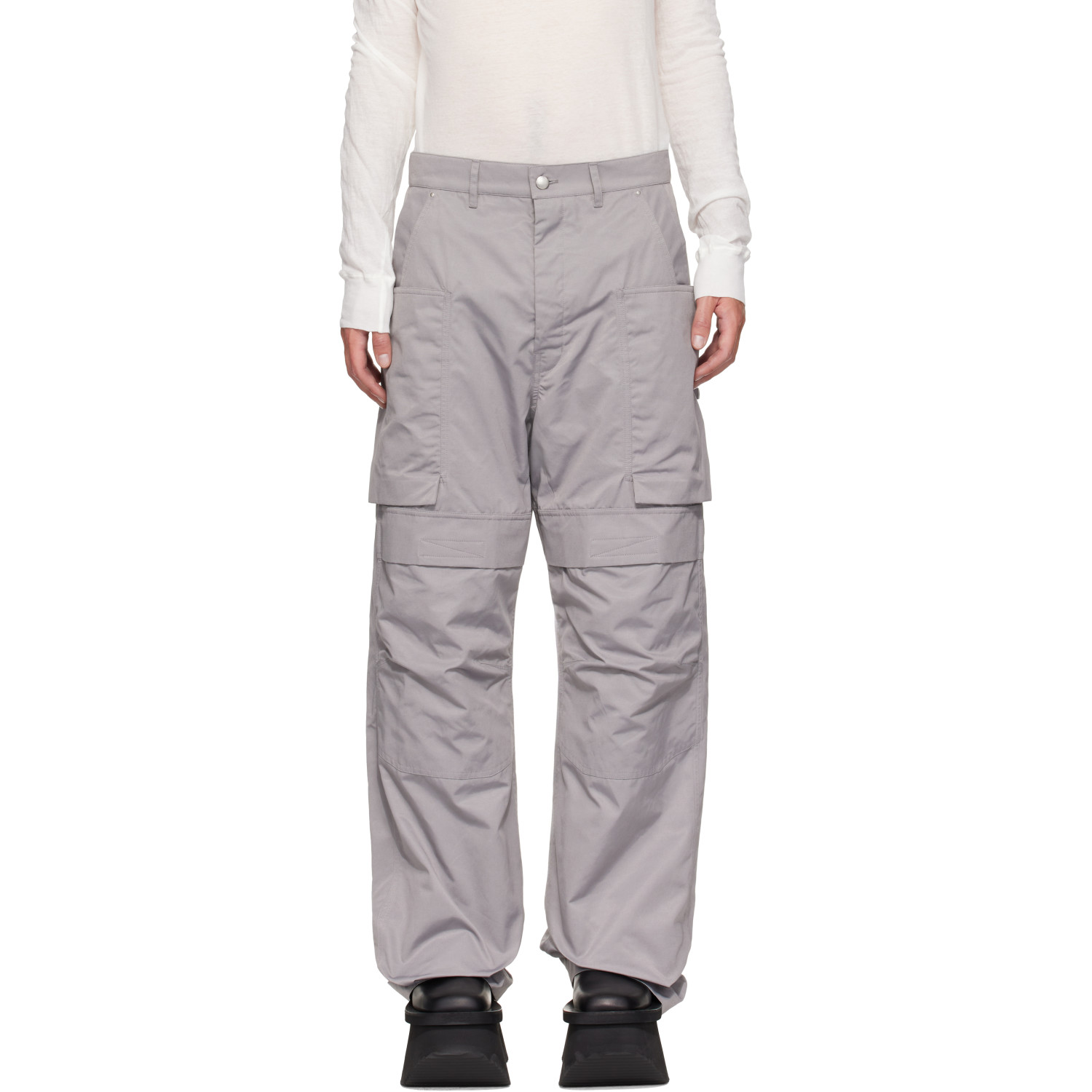 Rick Owens Gray Tower Stefan Cargo Pants