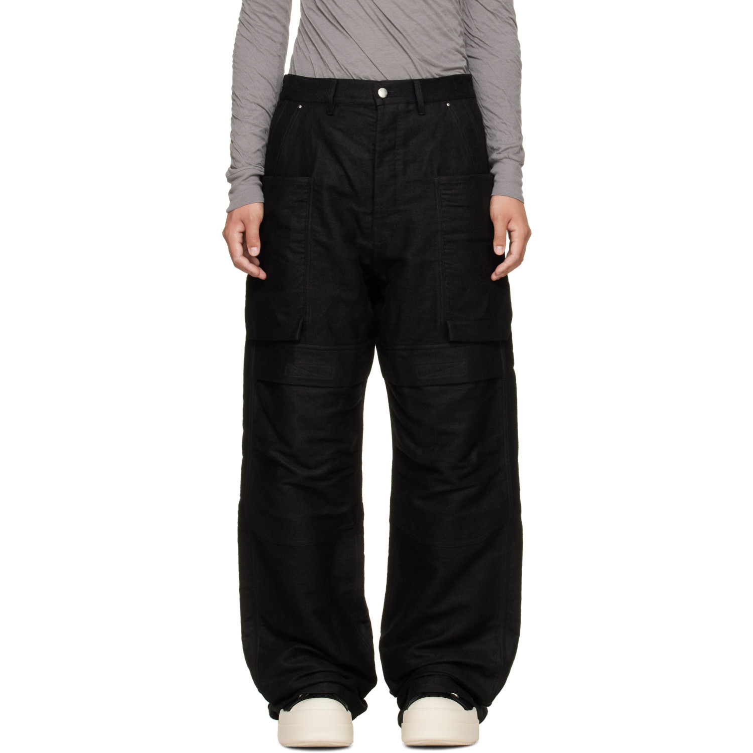 Rick Owens Black Tower Stefan Cargo Pants