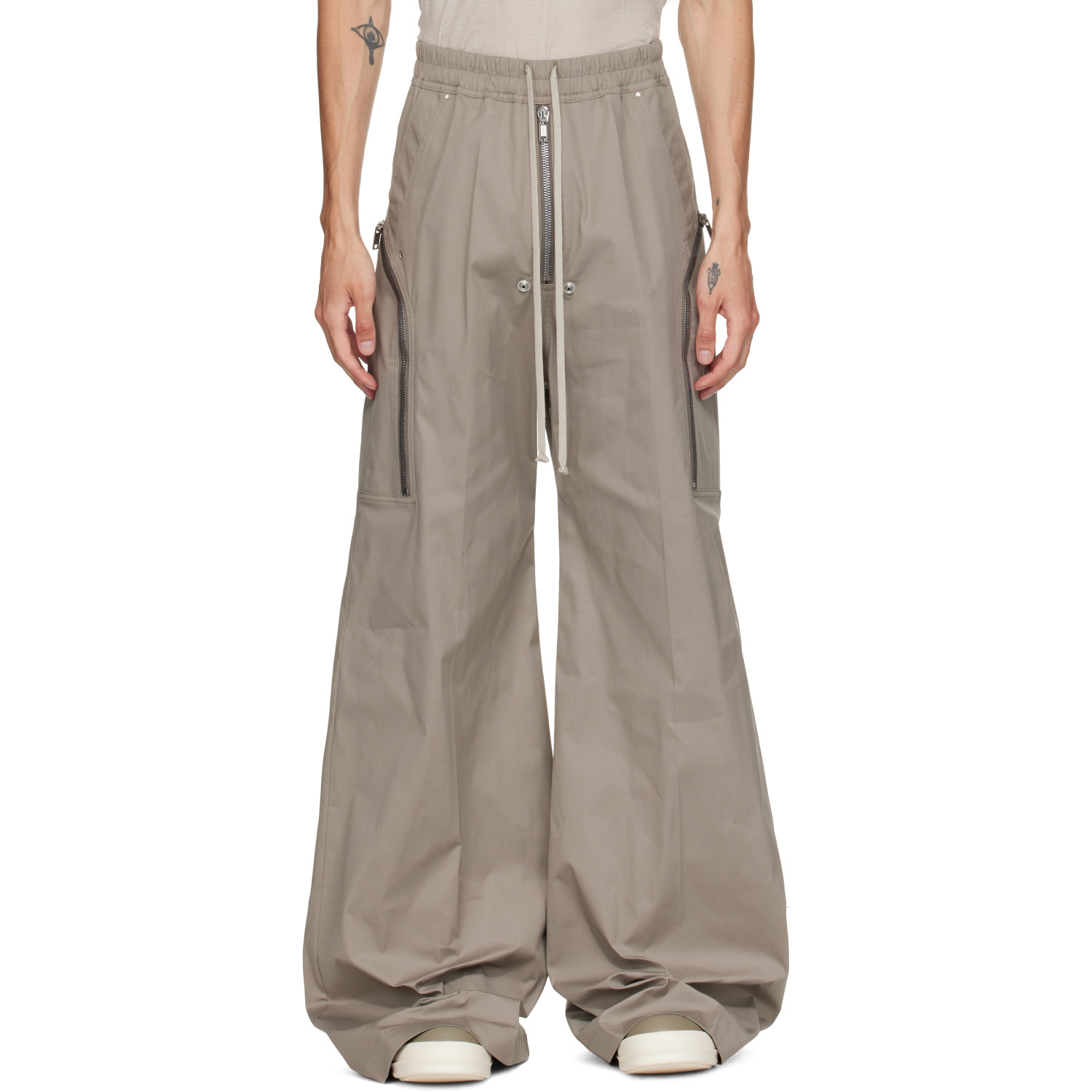 Rick Owens Taupe Tower Heizer Belas Cargo Pants