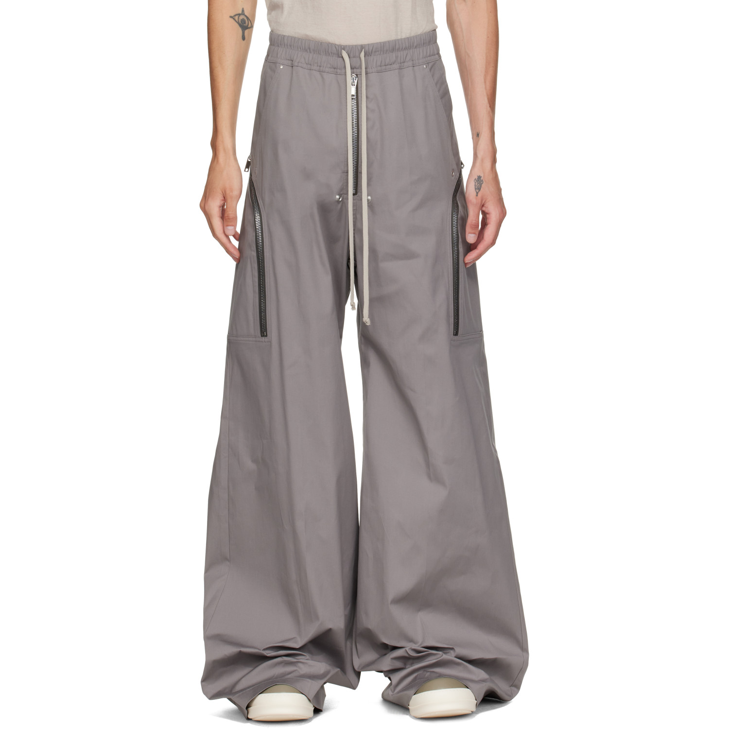 Rick Owens Gray Tower Heizer Belas Cargo Pants